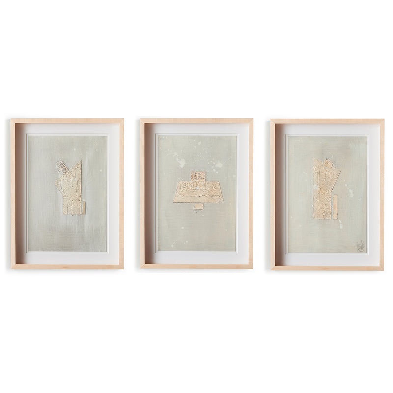 Four Hands Galactic II Tryptic Framed Artwork Set of 3