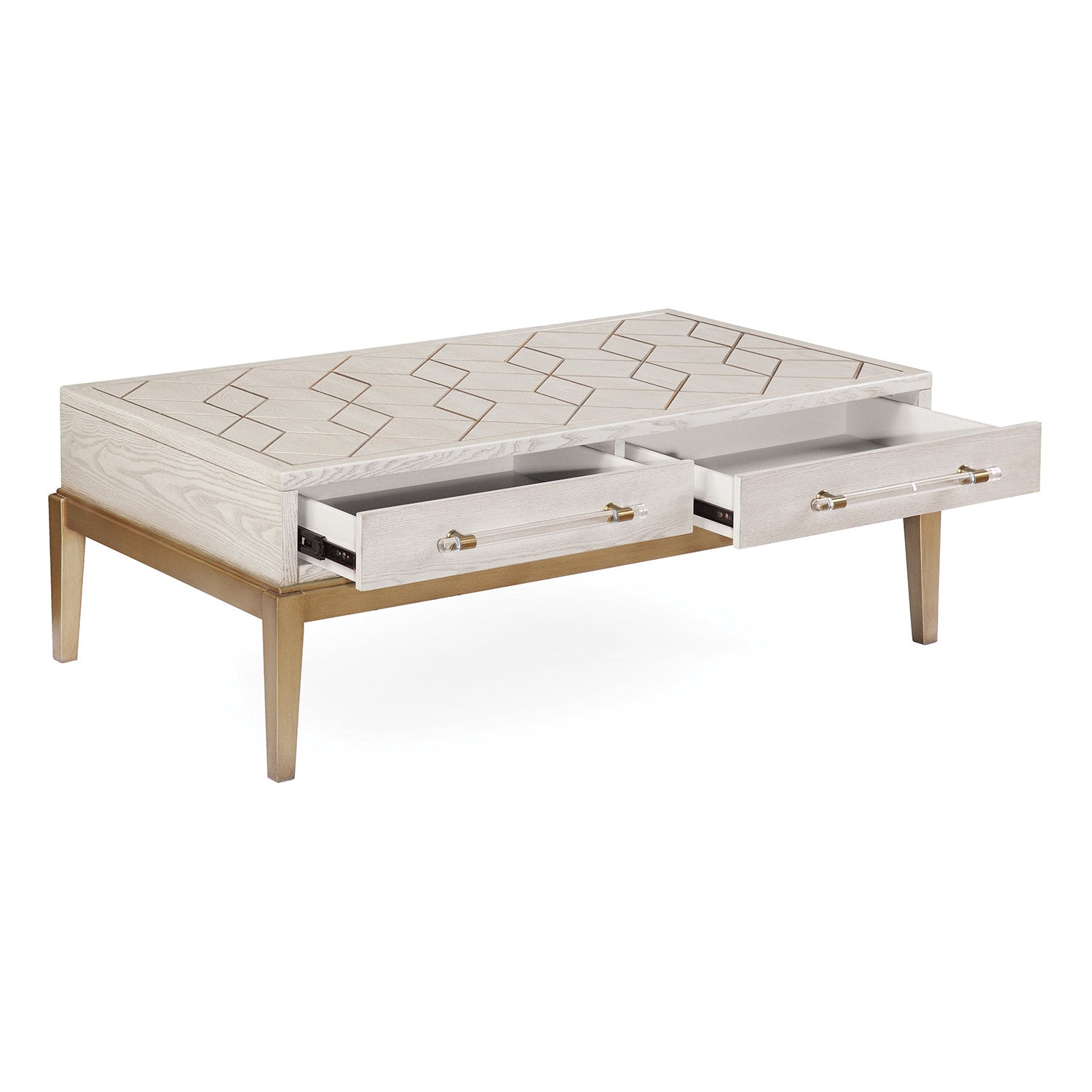 Bassett Mirror Perrine White Cocktail Table