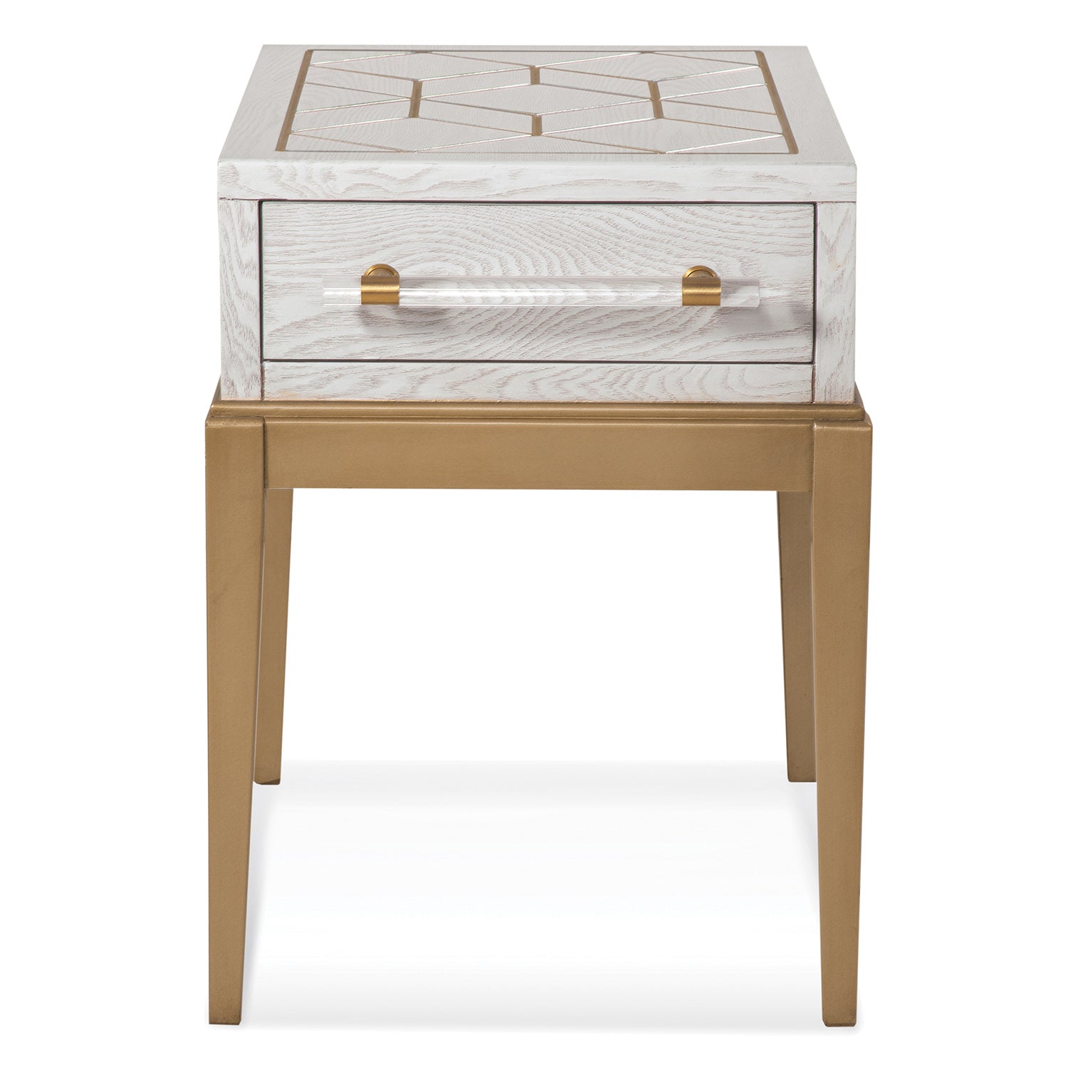 Bassett Mirror Perrine White Accent Table