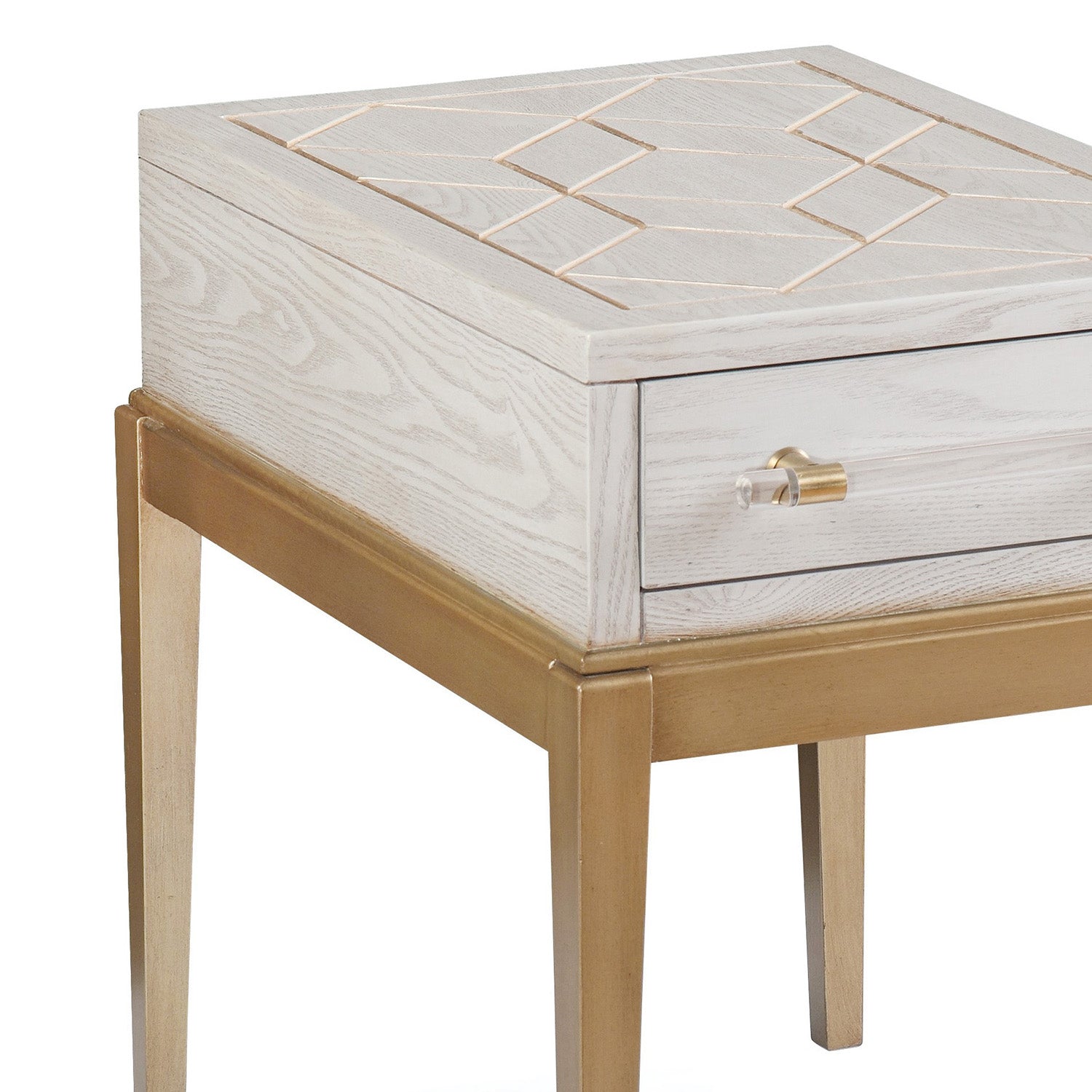 Bassett Mirror Perrine White Accent Table