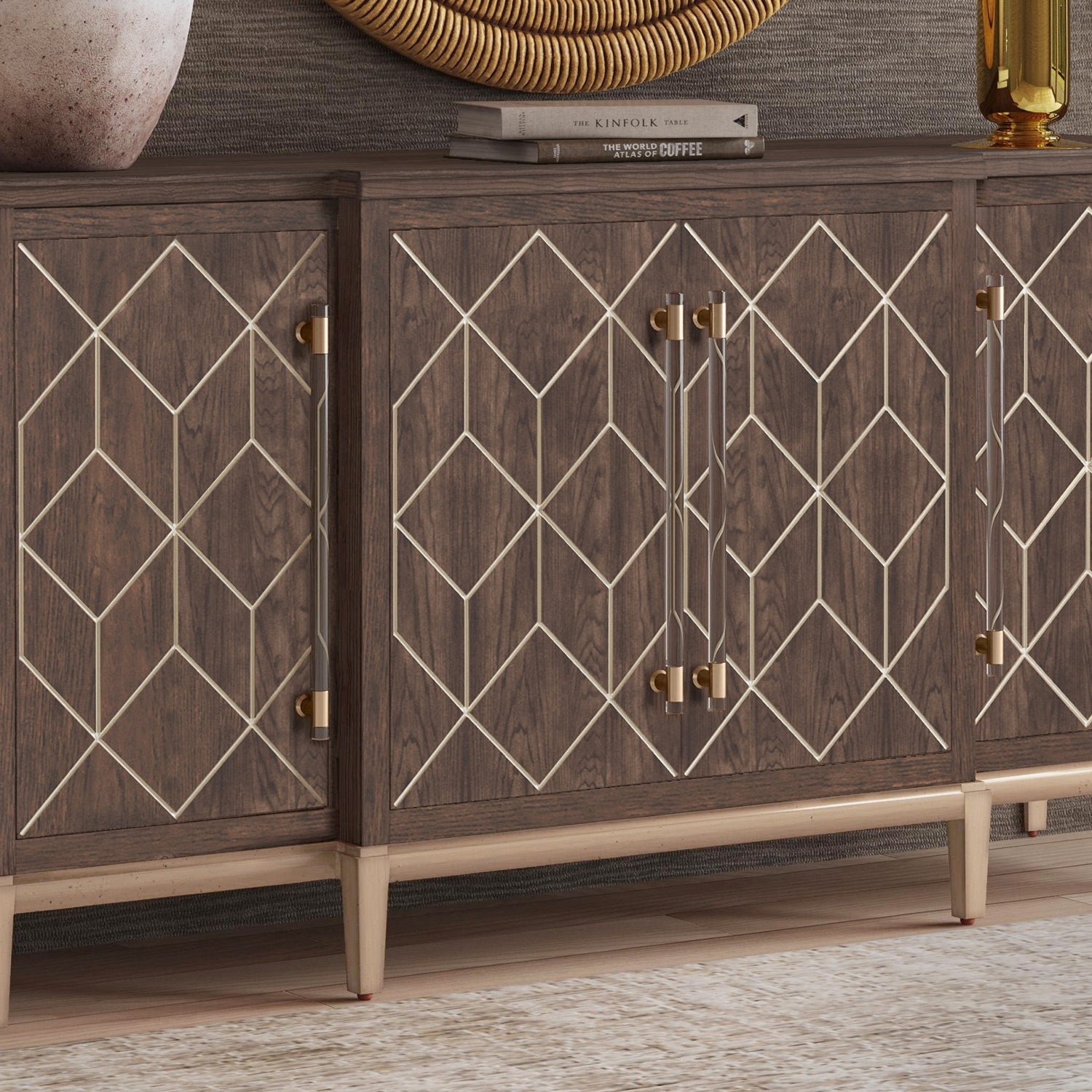 Bassett Mirror Perrine Brown Oak Server