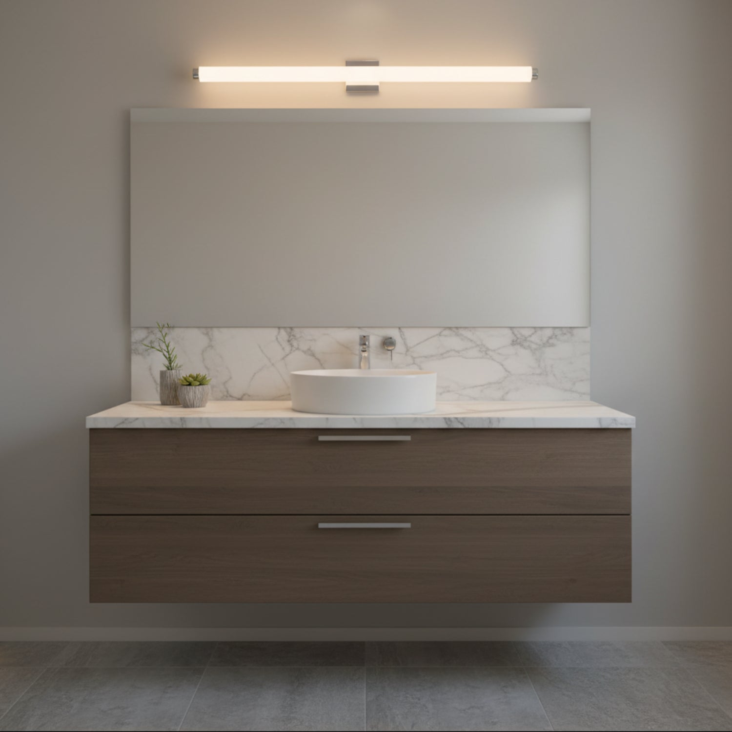 Sonneman Tubo Slim Led Polished Chrome 2433.01-DT Bath And Vanity Light