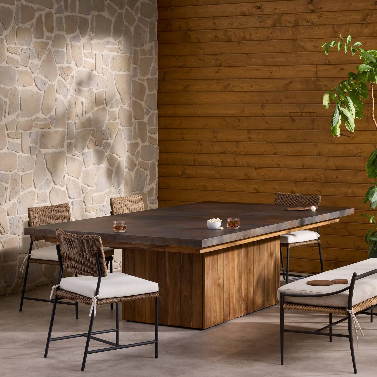 Four Hands Outdoor Ping Pong Table