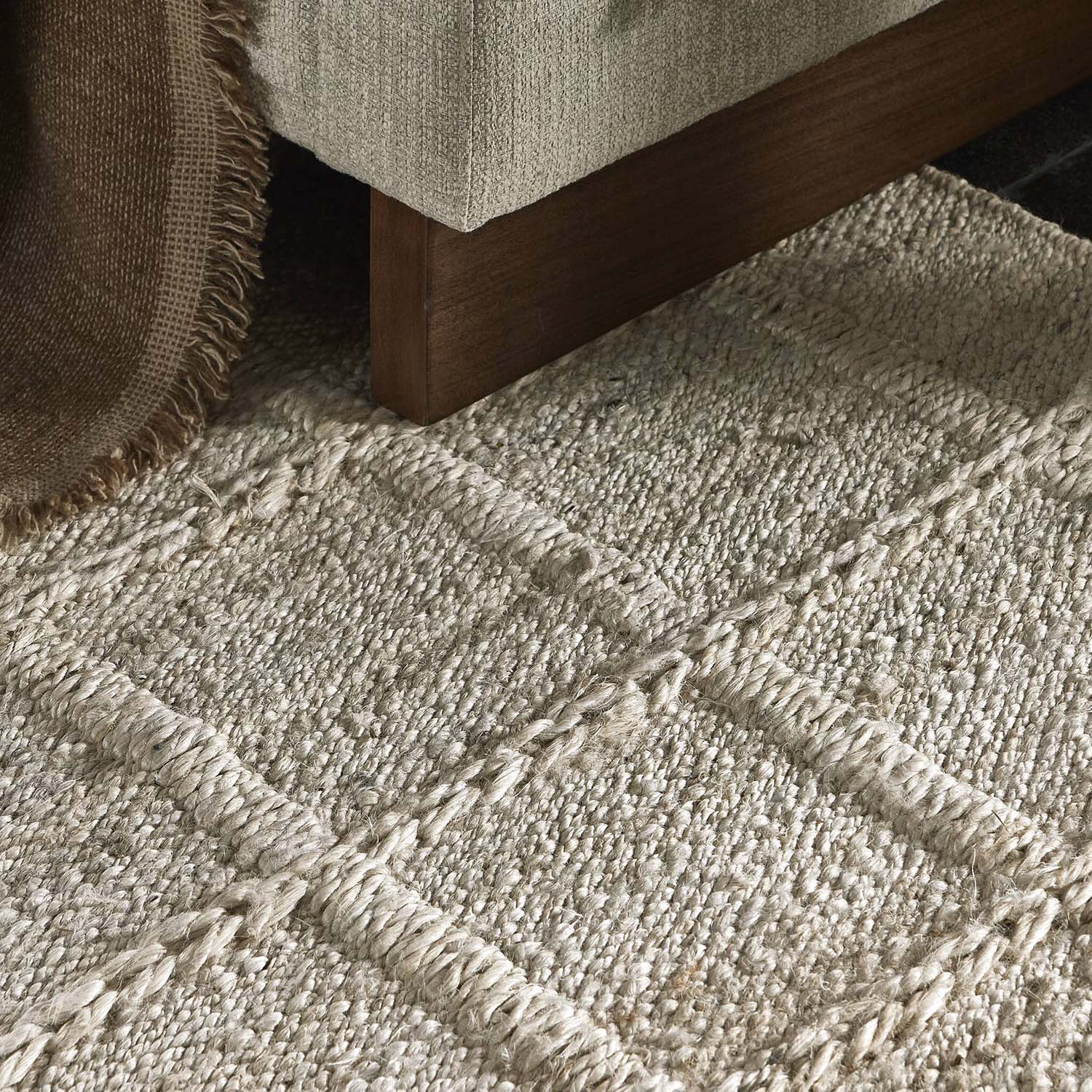 Four Hands Grid Jute Area Rug - Final Sale