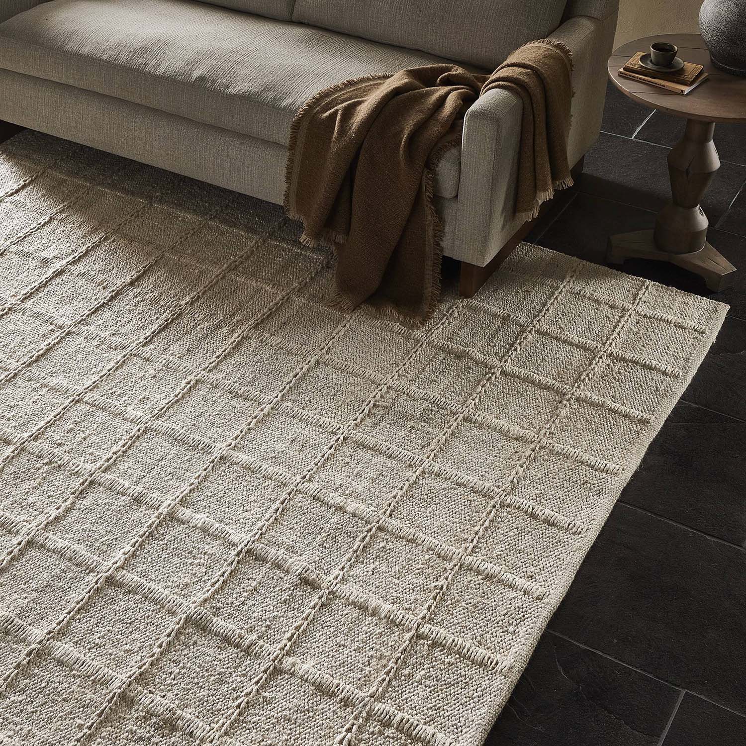 Four Hands Grid Jute Area Rug - Final Sale