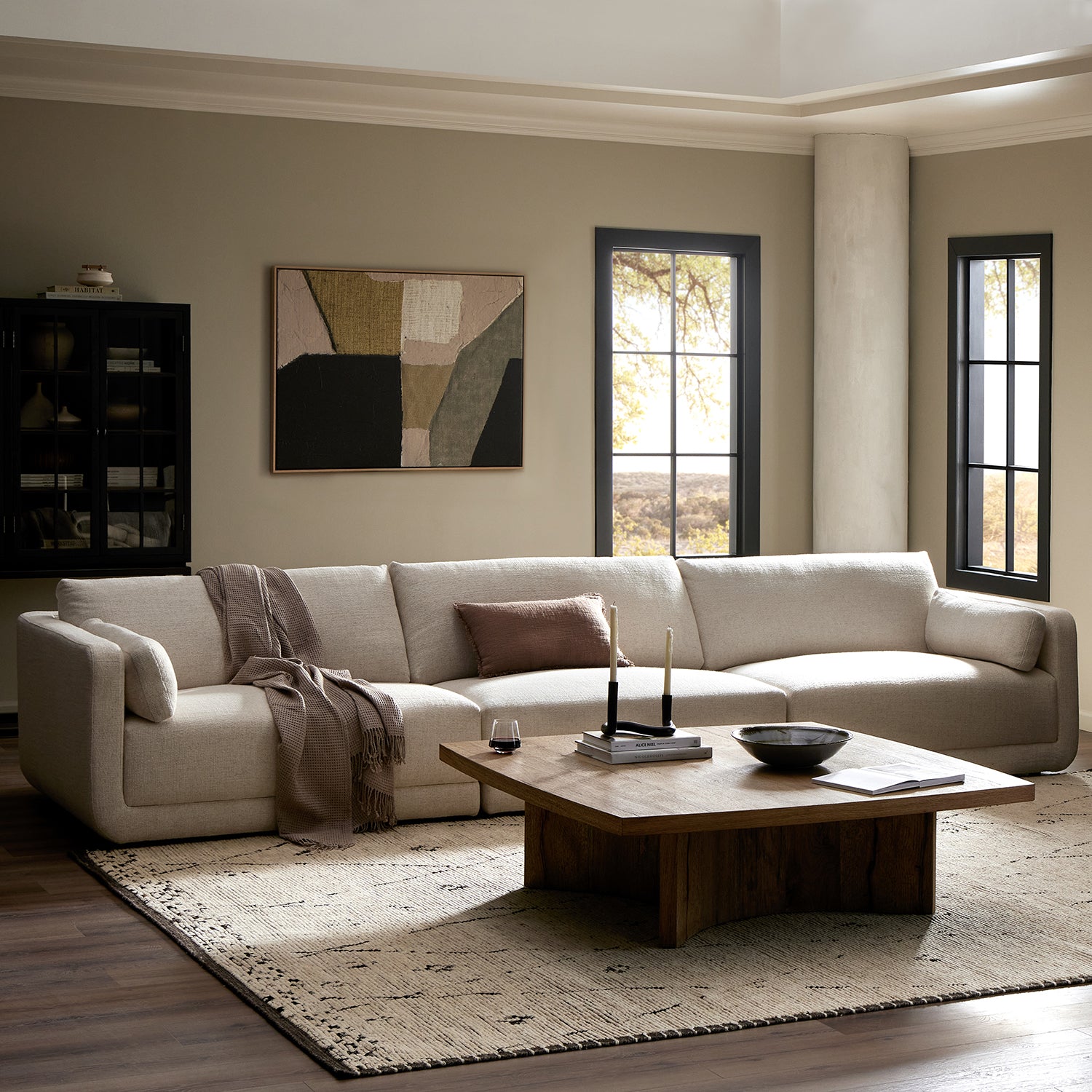 Four Hands Tolans 3 Piece Sectional Sofa