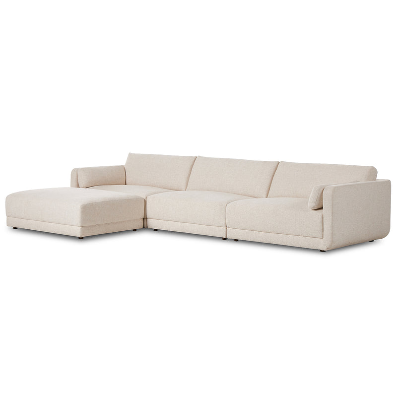 Four Hands Tolans 3 Piece Sectional with Ottoman