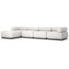 Four Hands Lenox Outdoor 4-Piece Sectional with Ottoman