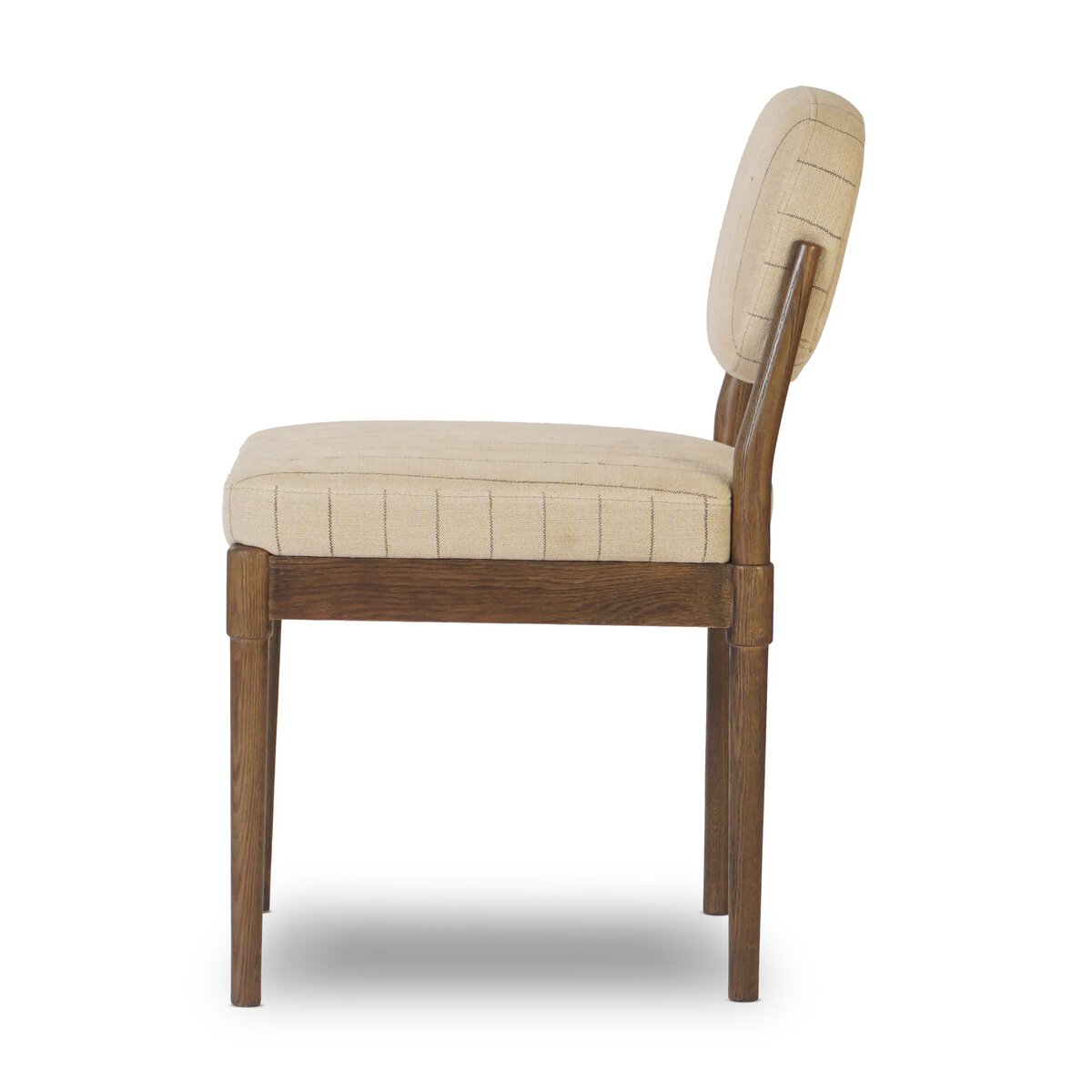 Four Hands Esther Lavon Flint Dining Chair Set of 2 on drifted oak, side profile view
