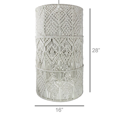 Macrame 3-Tier Pendant