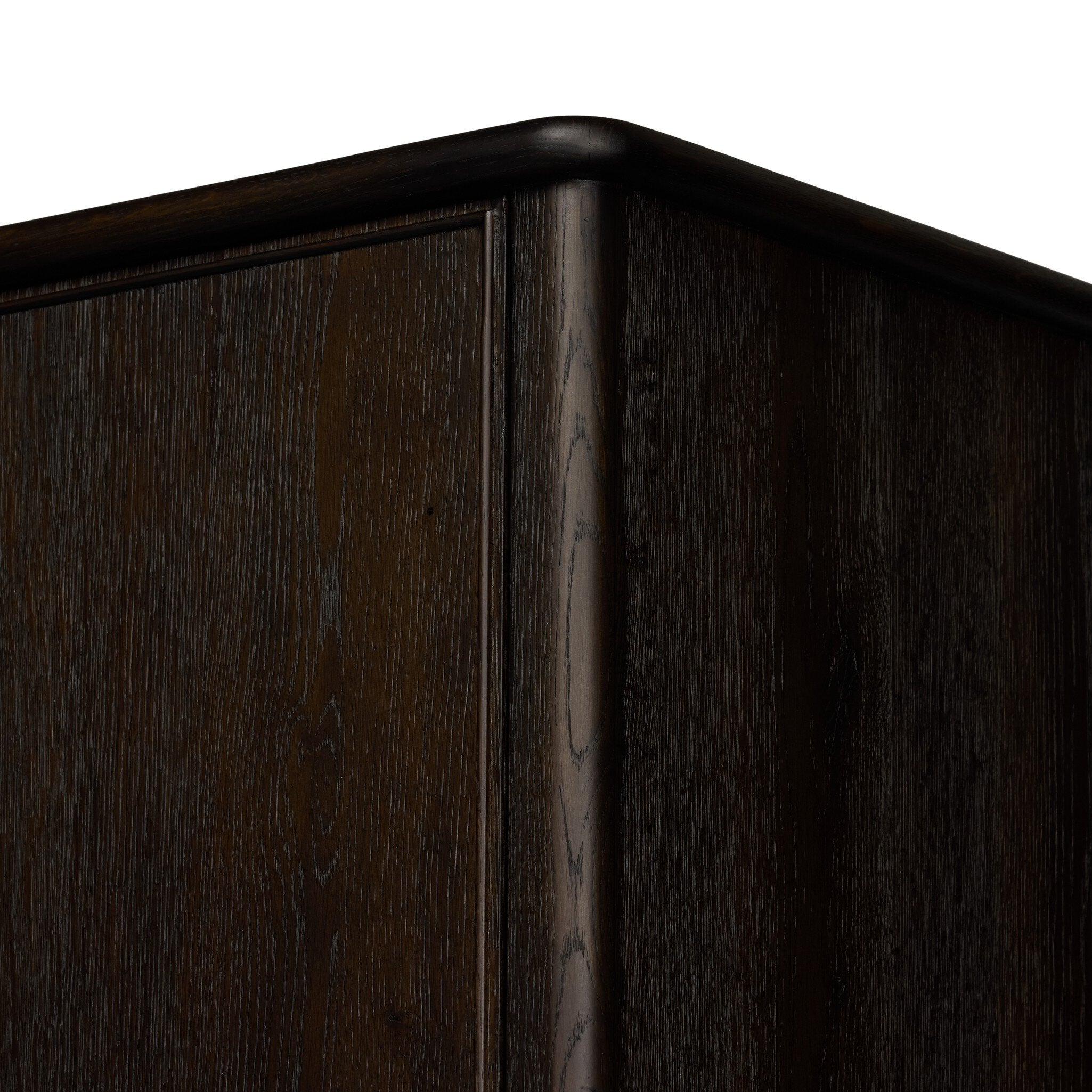 Four Hands Pika Smoked Black Oak Armoire detail view 2