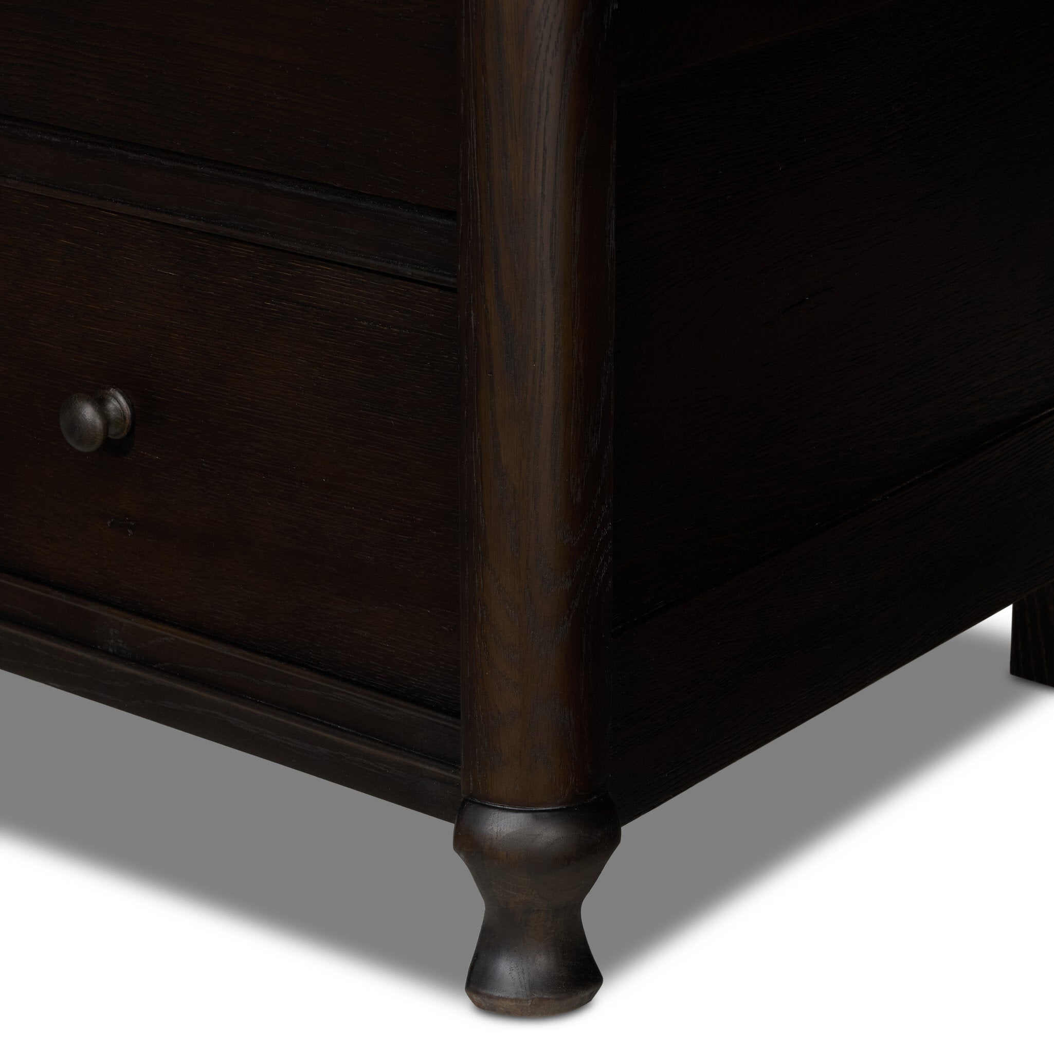 Four Hands Pika Smoked Black Oak Armoire detail view 3