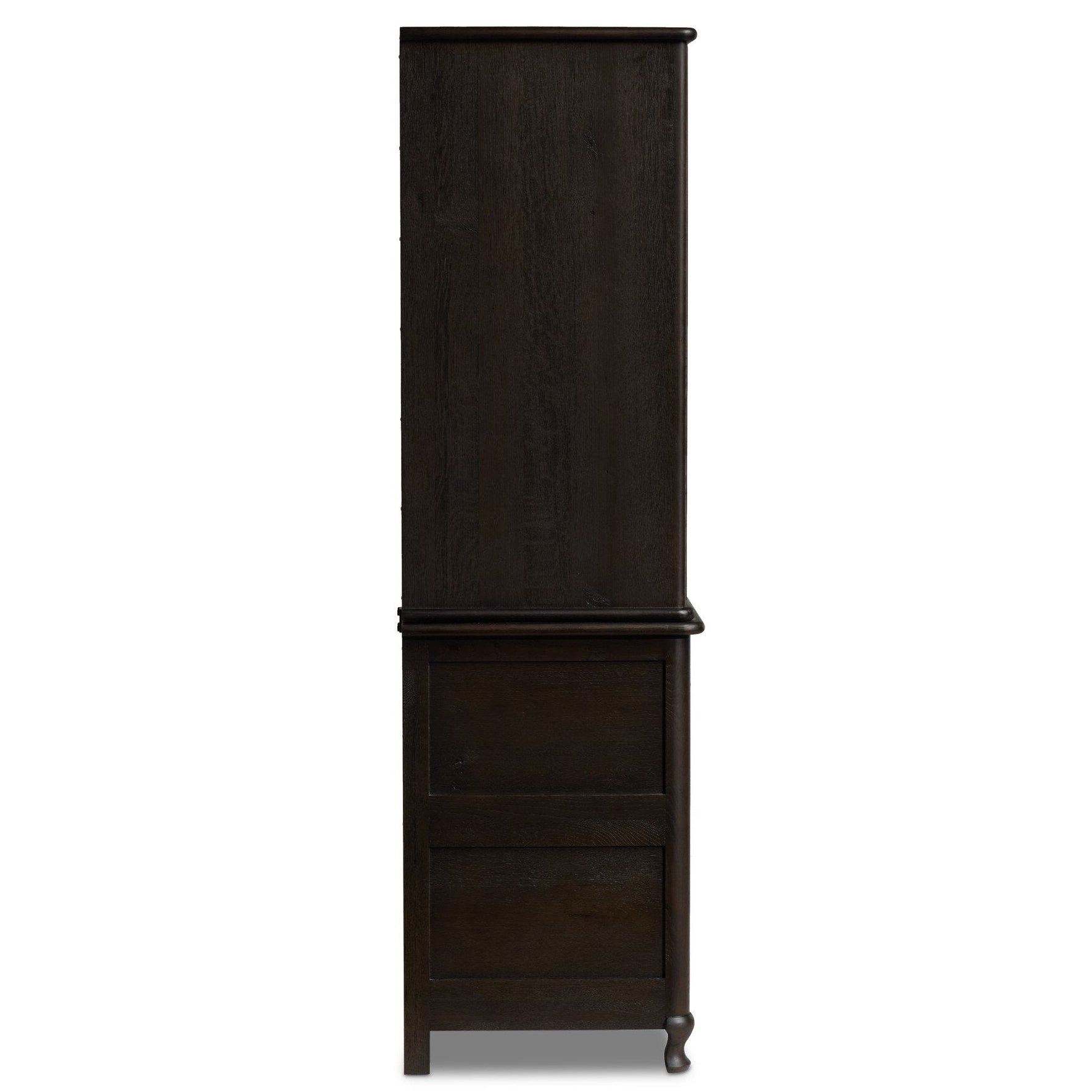 Four Hands Pika Smoked Black Oak Armoire side view