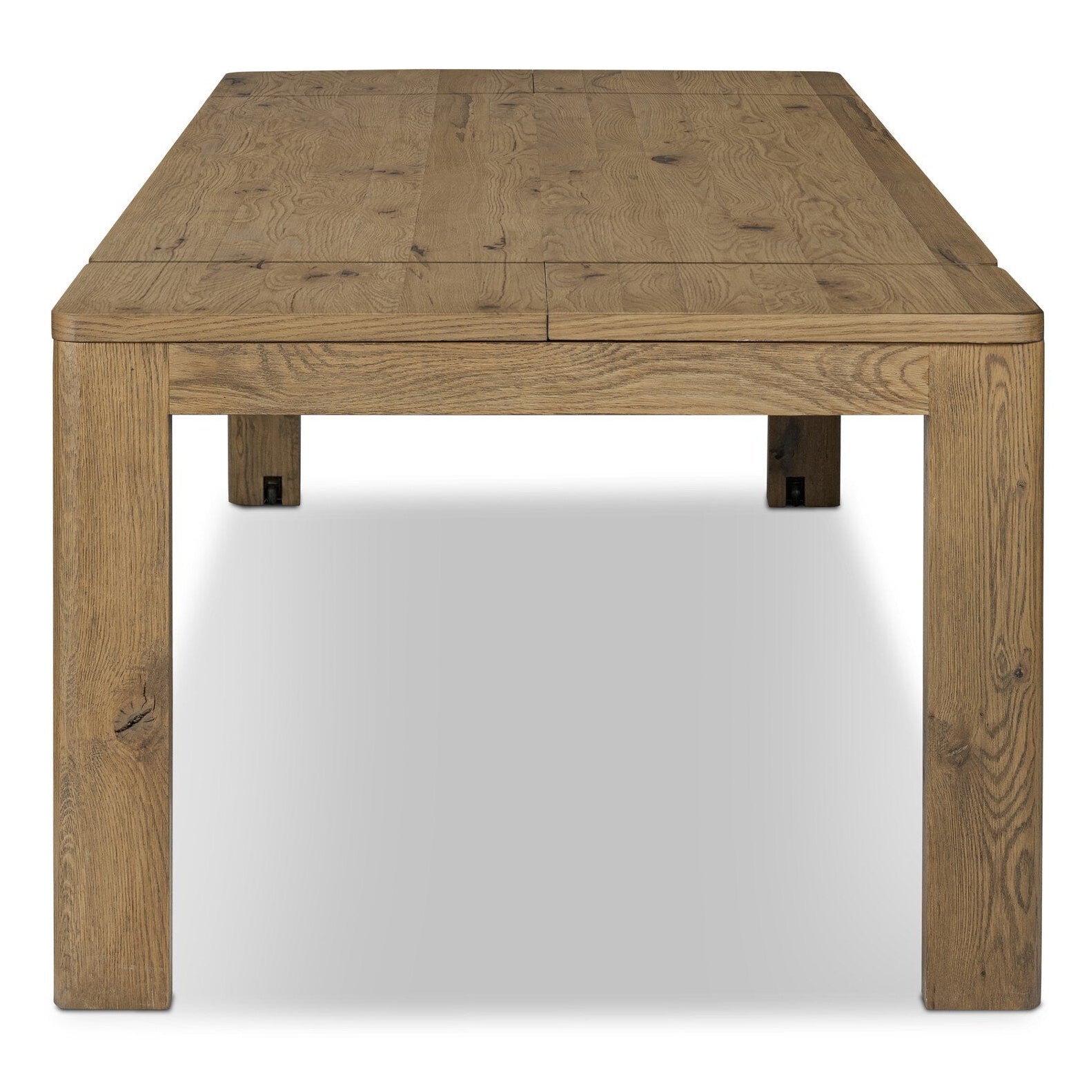 Four Hands Noeline Resawn Worn Oak Extension Dining Table side view