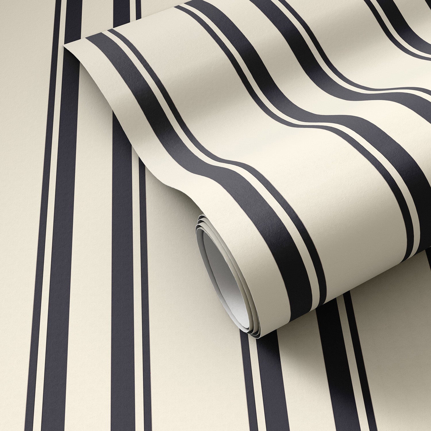 Getty Images x Four Hands Multi Stripe Black II Wallpaper