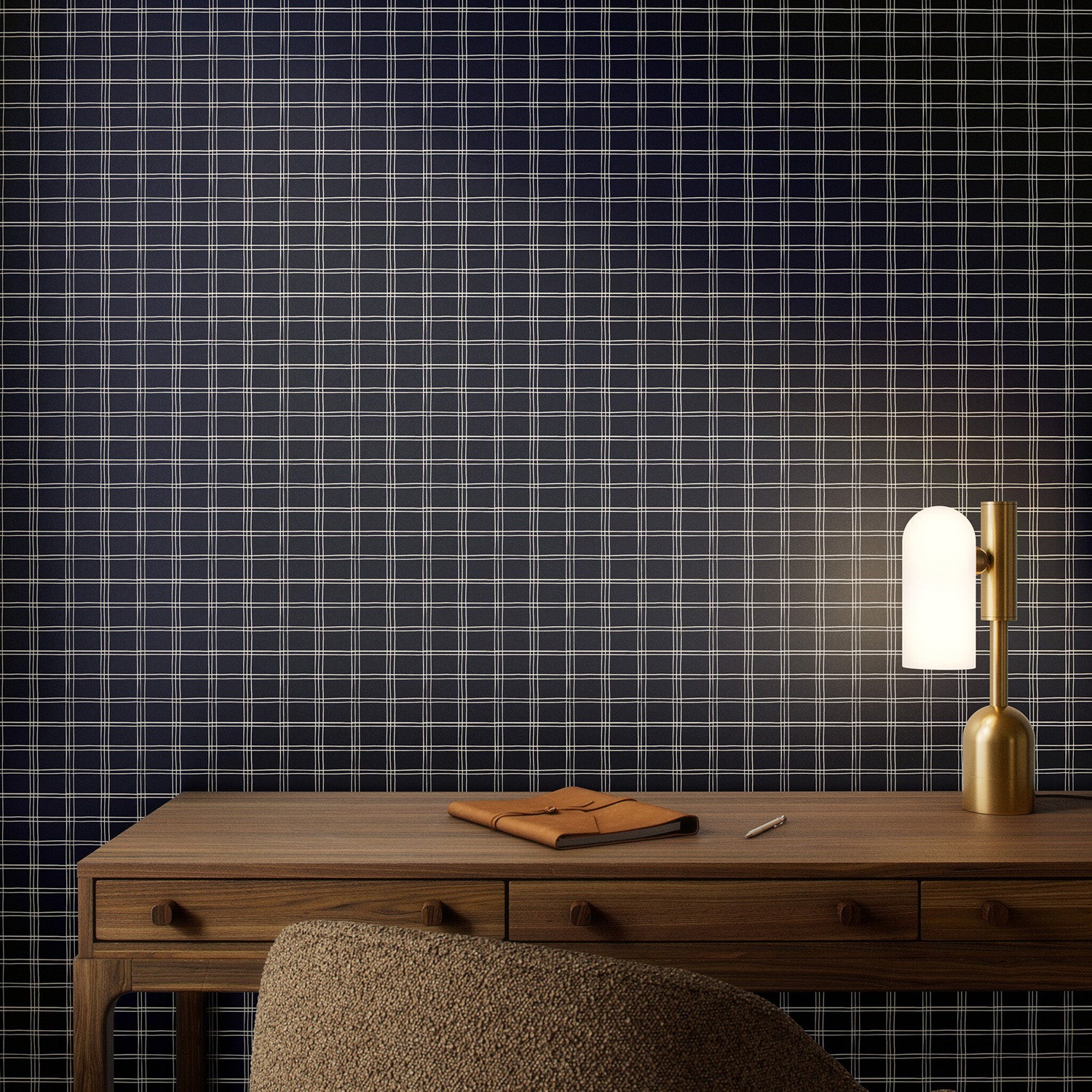 Getty Images x Four Hands Hand Checks Black I Wallpaper