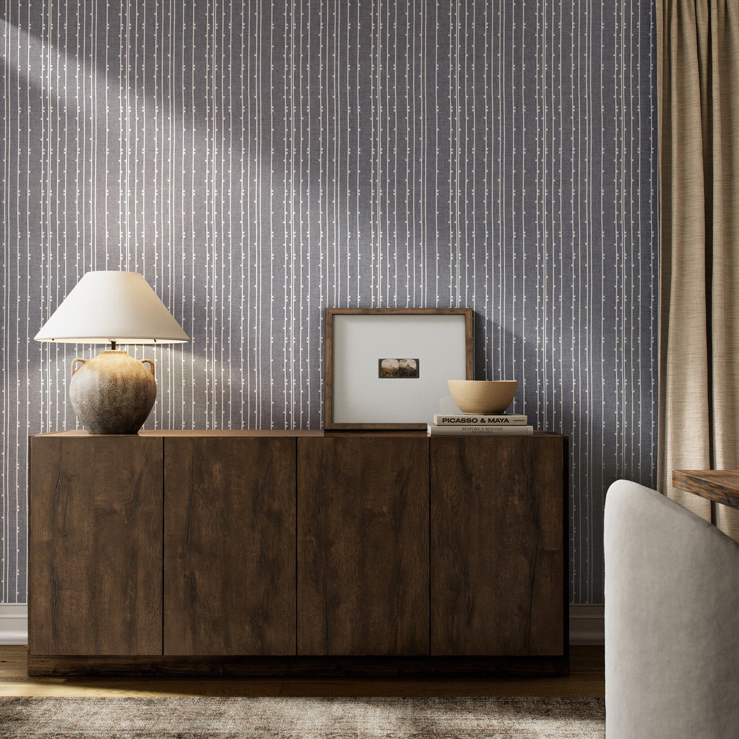FH Art Studio Lin Tic Charcoal I Wallpaper