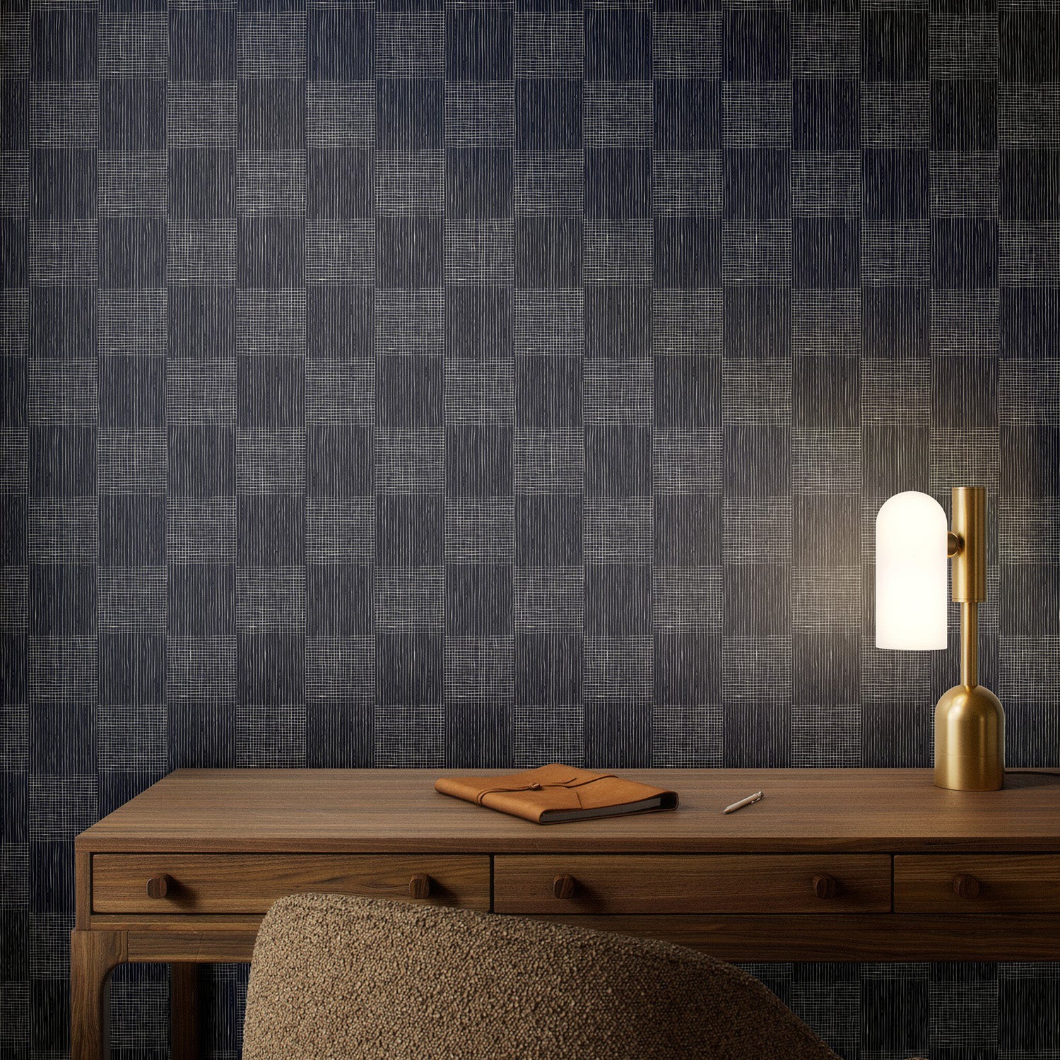 Getty Images x Four Hands Checkers Black I Wallpaper