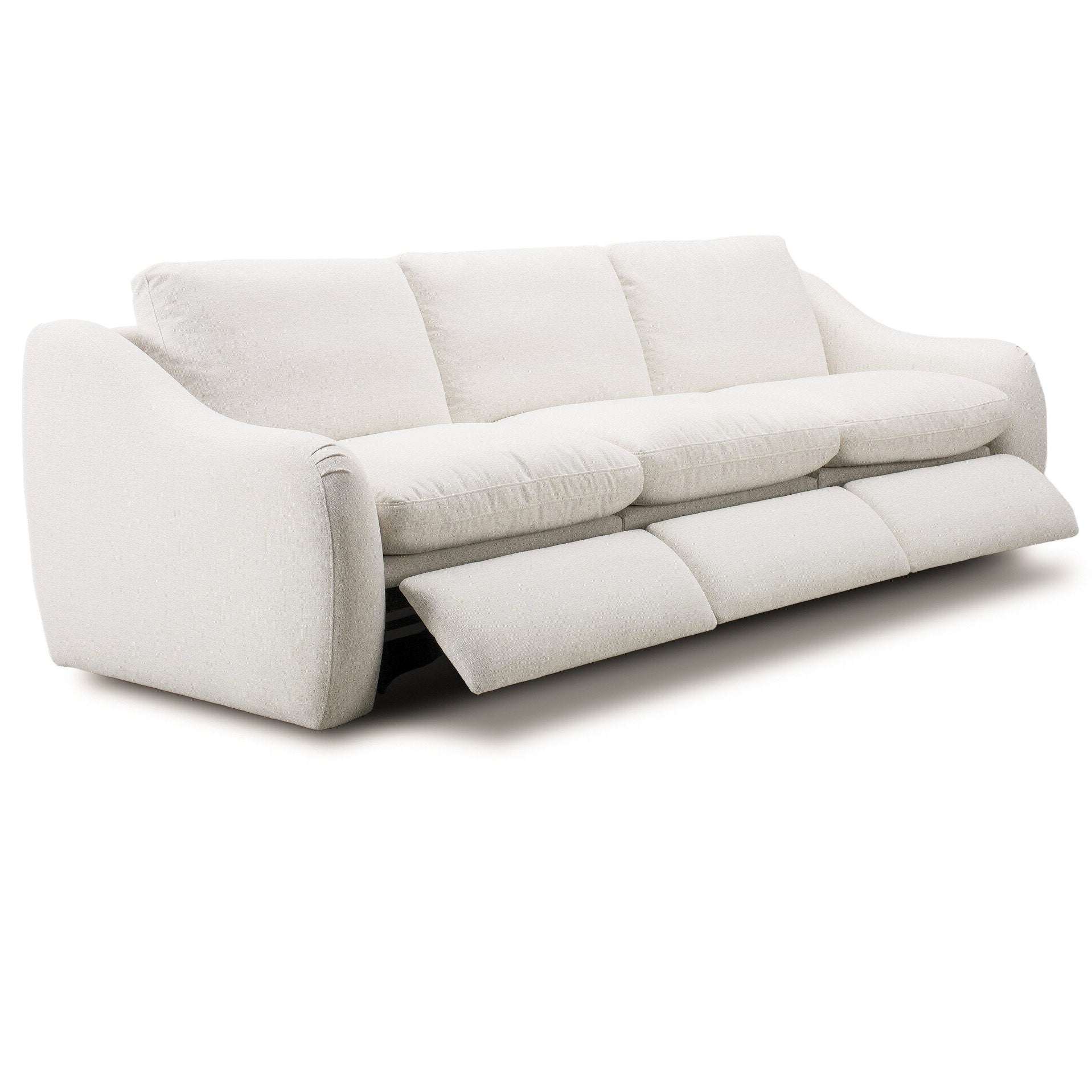 Four Hands Crawford Crypton Nomad Snow Power Recliner 3 Piece Sectional Sofa Sofa open view 2