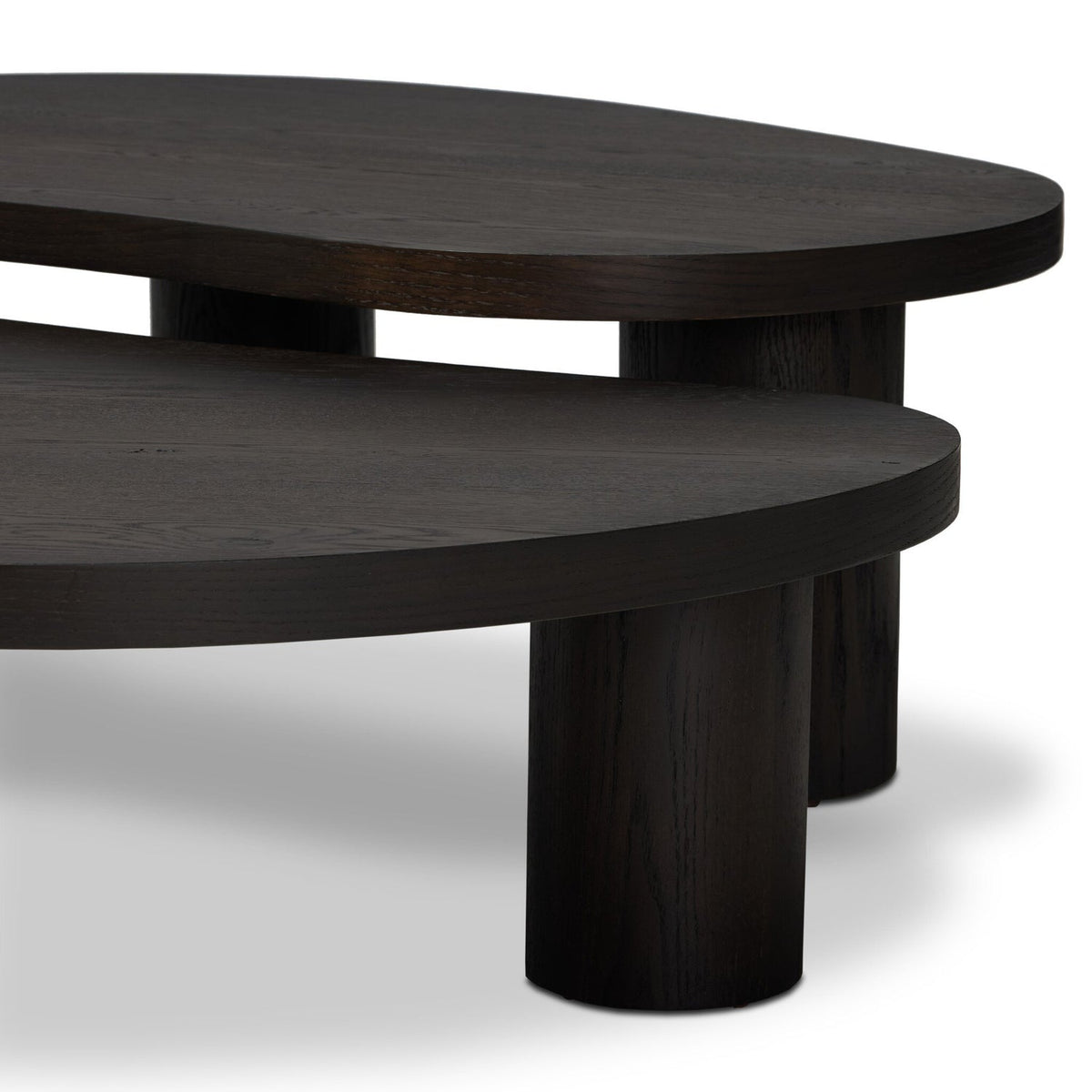 Four Hands Joji Aged Black Nesting Coffee Table detail view 2