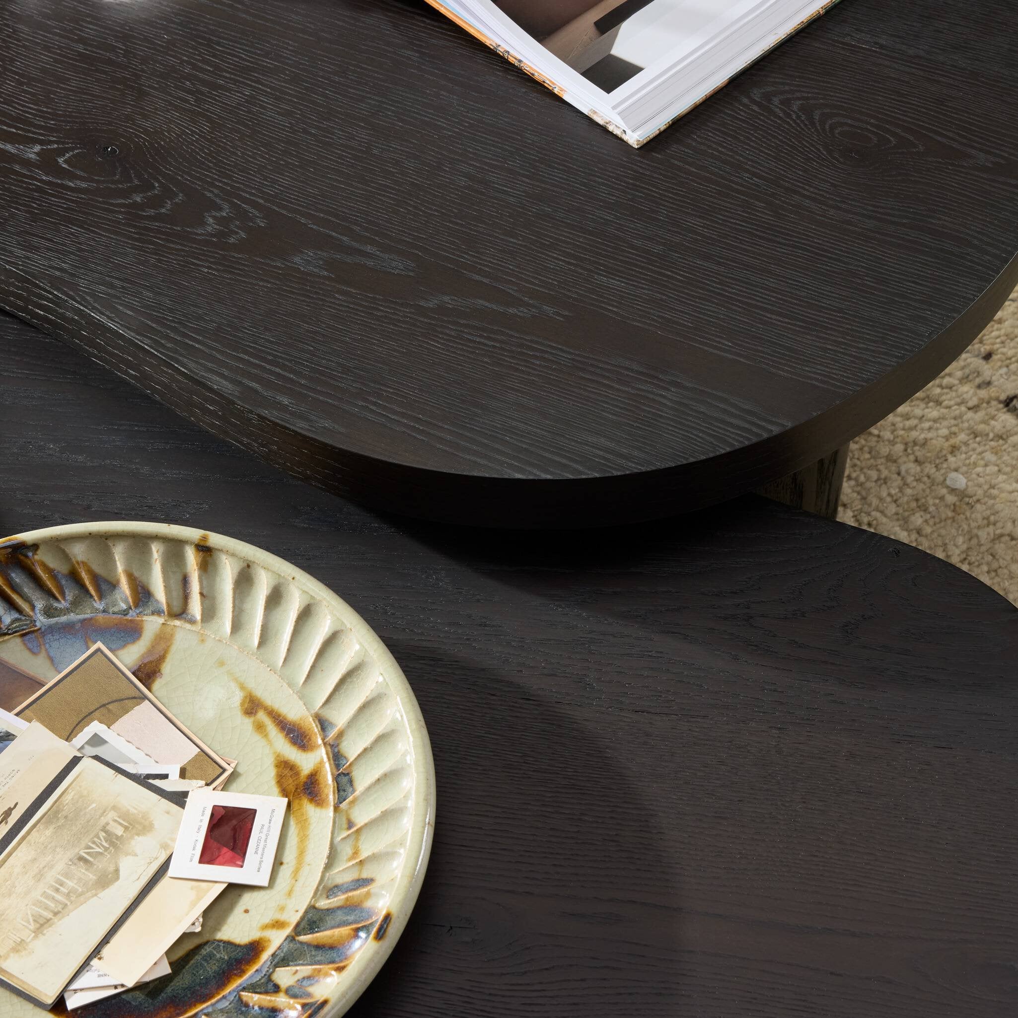 Four Hands Joji Aged Black Nesting Coffee Table detail view 4