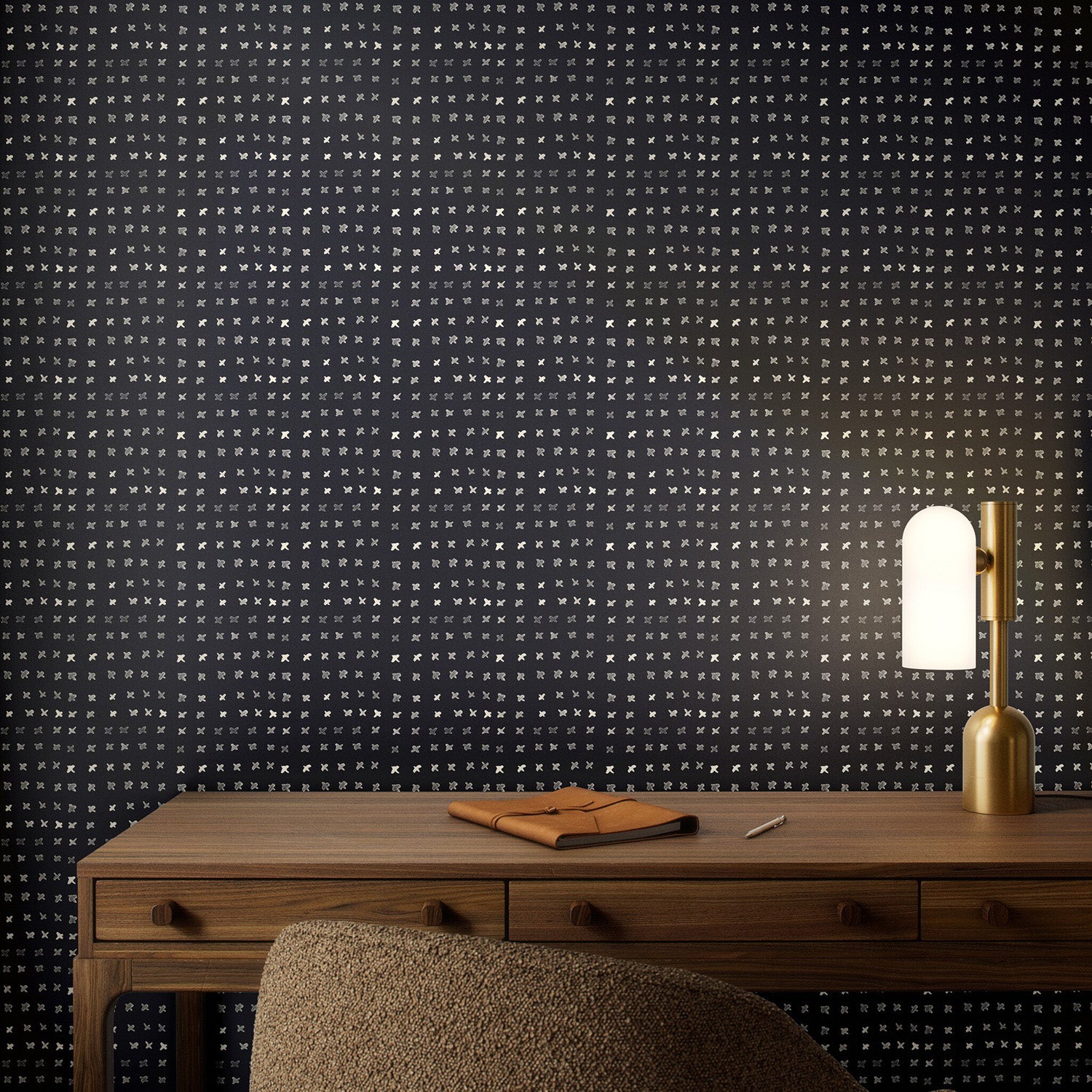 Jess Engle x Four Hands Bisous Black II Wallpaper