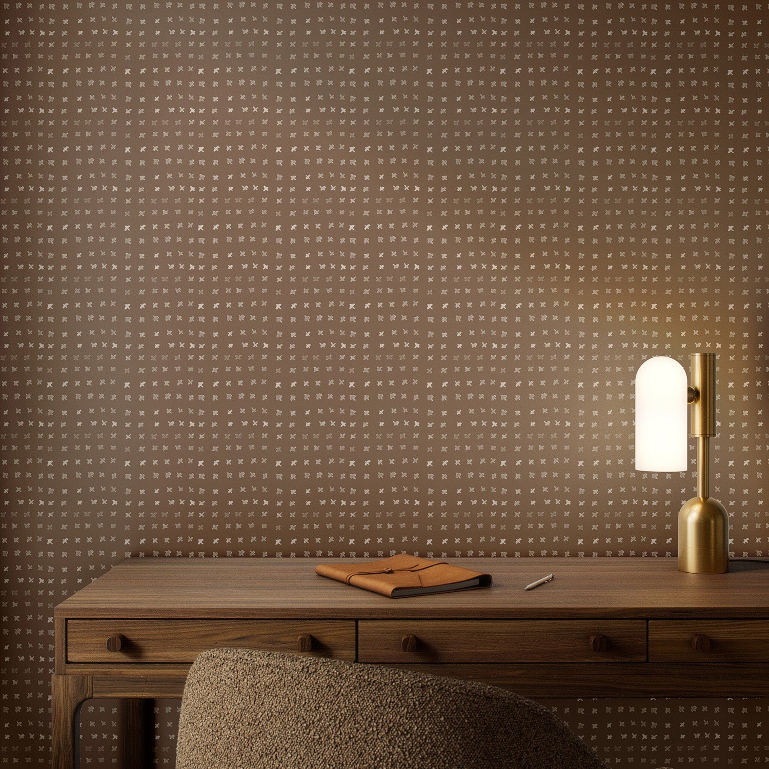 Jess Engle x Four Hands Bisous Taupe II Wallpaper