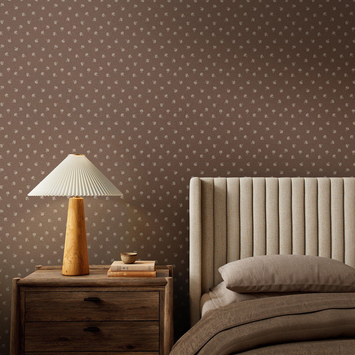 Gold Rush Art Co. x Four Hands Small Floral Taupe I Wallpaper