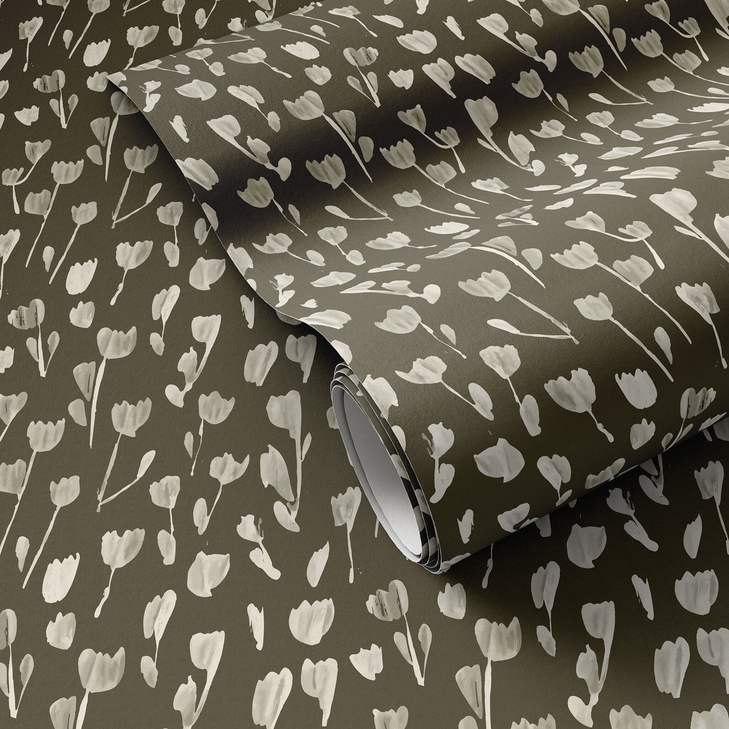 Roseanne Kenny x Four Hands Wild Flowers I Olive II Wallpaper