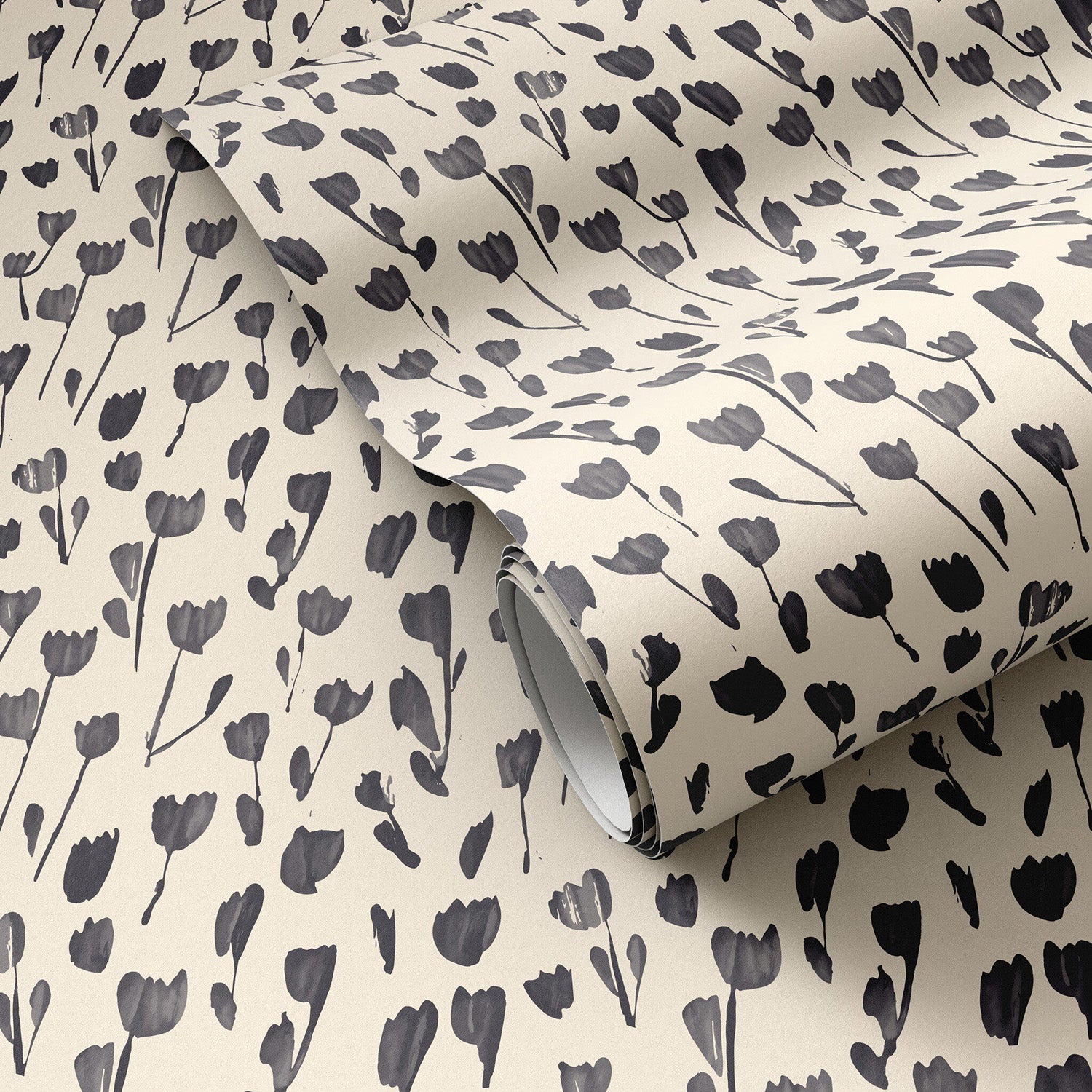 Roseanne Kenny x Four Hands Wild Flowers I Black I Wallpaper