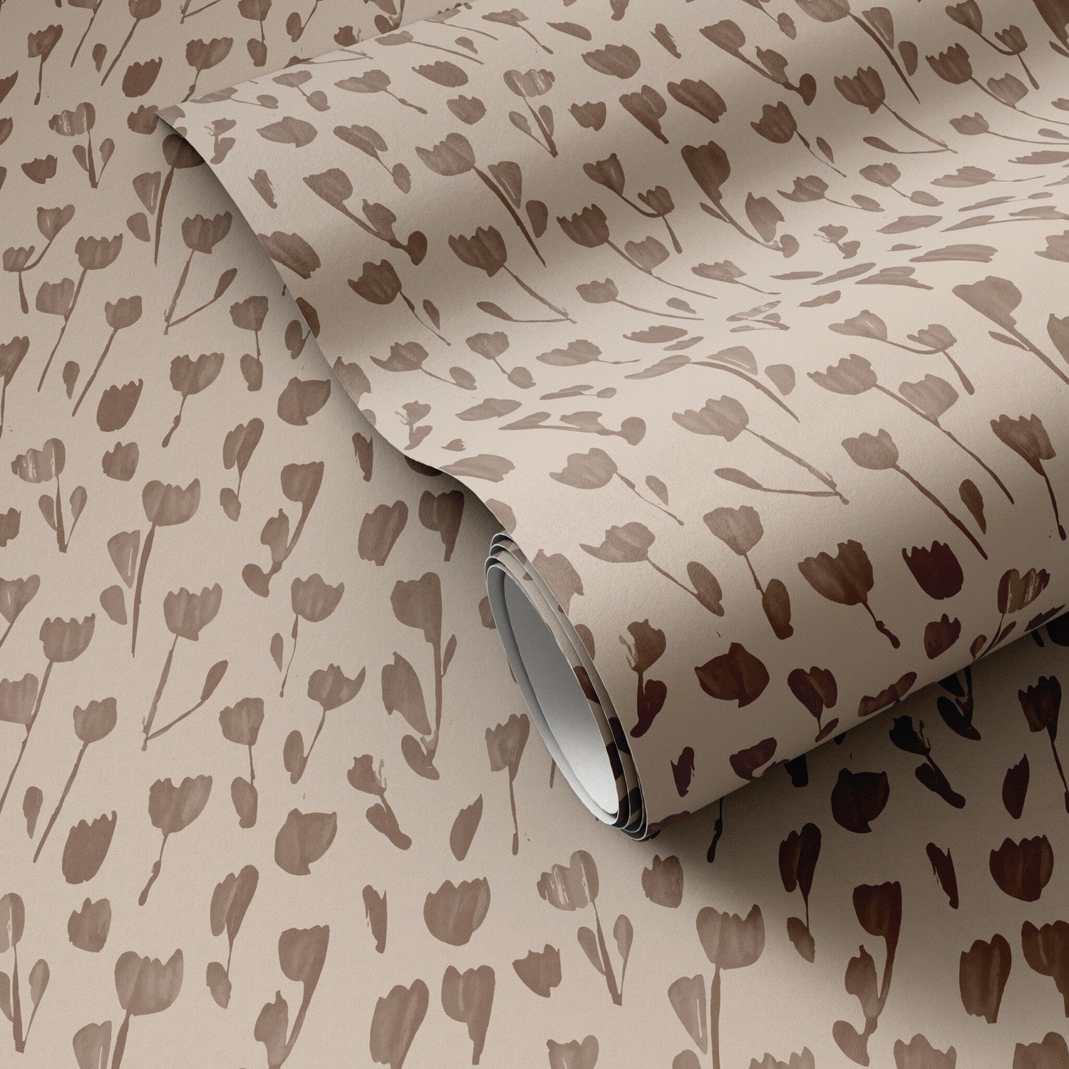 Roseanne Kenny x Four Hands Wild Flowers I Taupe I Wallpaper