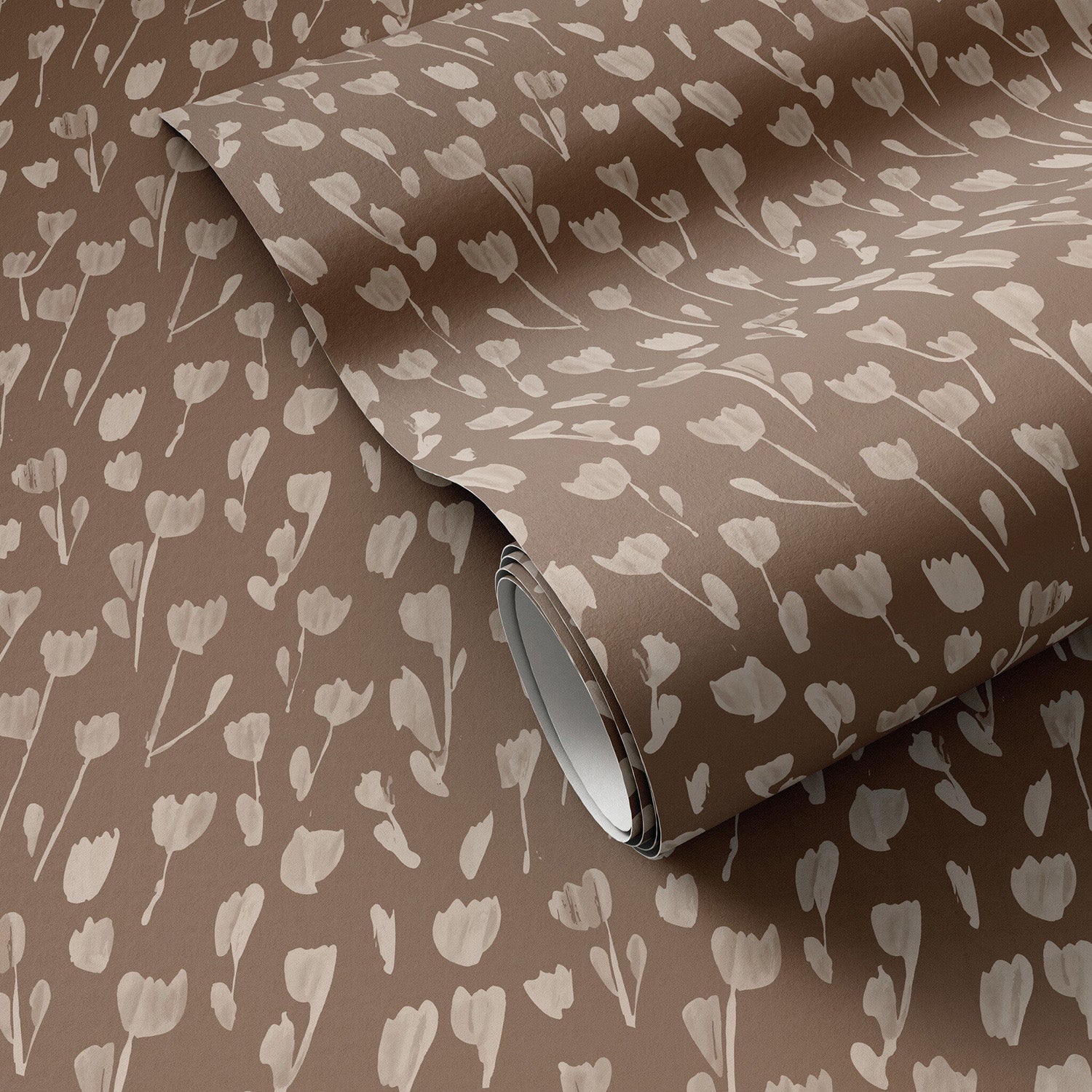 Roseanne Kenny x Four Hands Wild Flowers I Taupe II Wallpaper