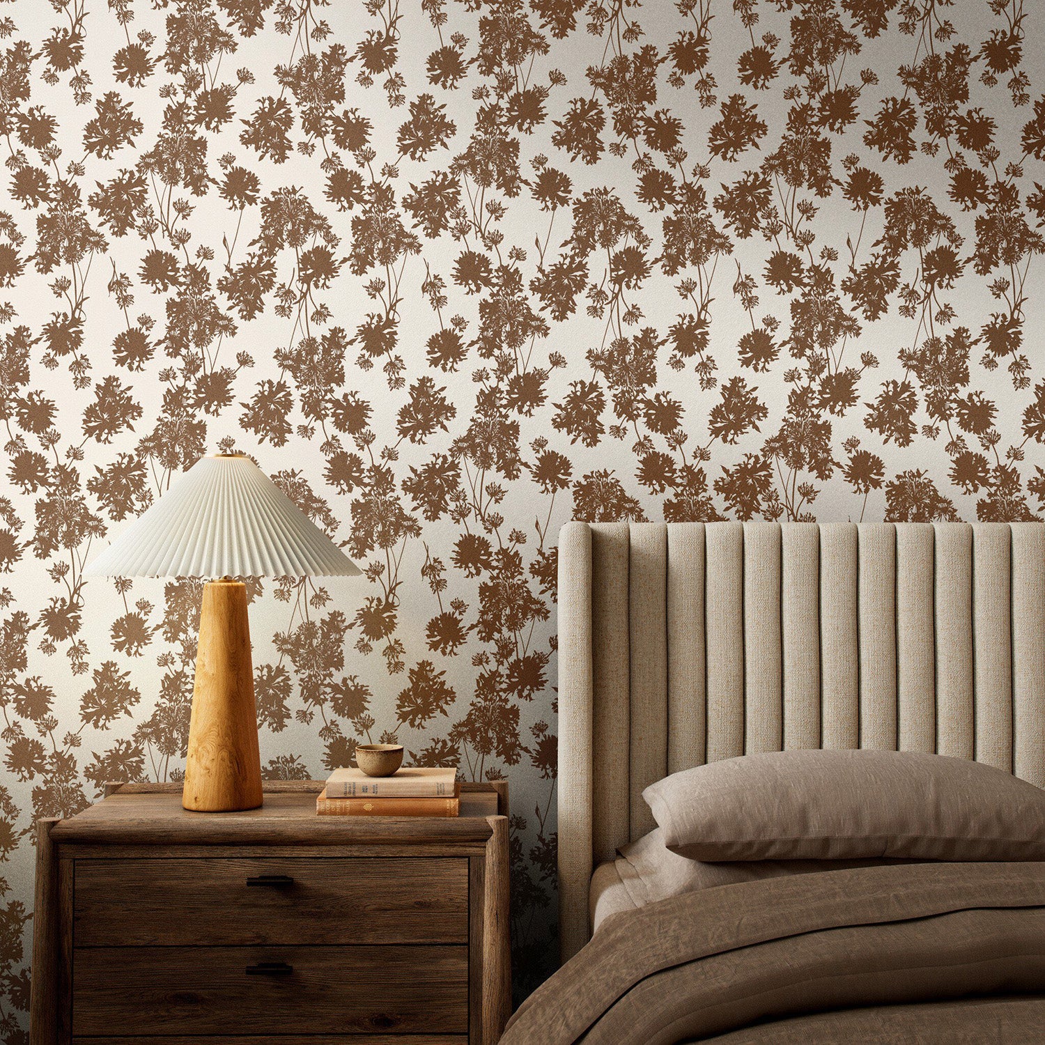 Gold Rush Art Co. x Four Hands Flora Terracotta II Wallpaper