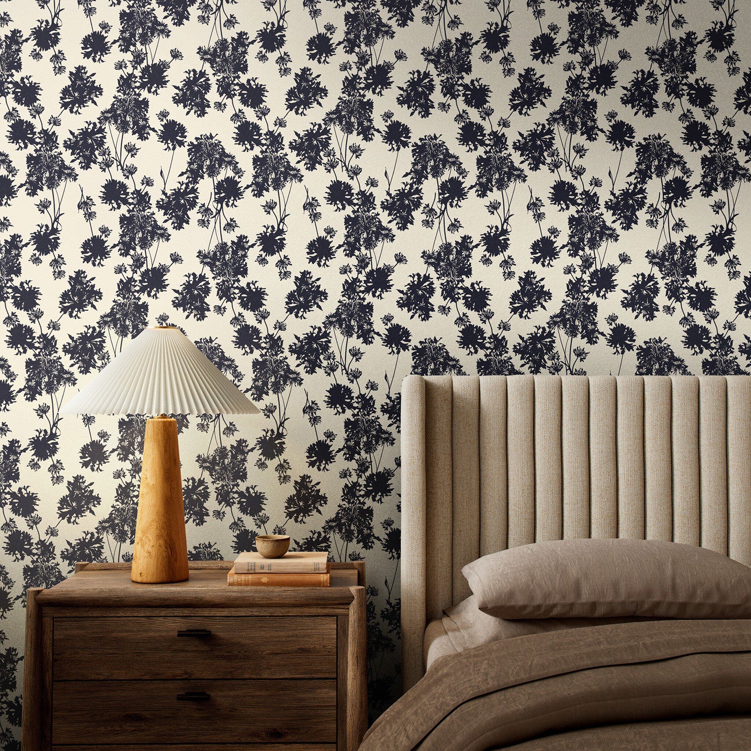 Gold Rush Art Co. x Four Hands Flora Black II Wallpaper