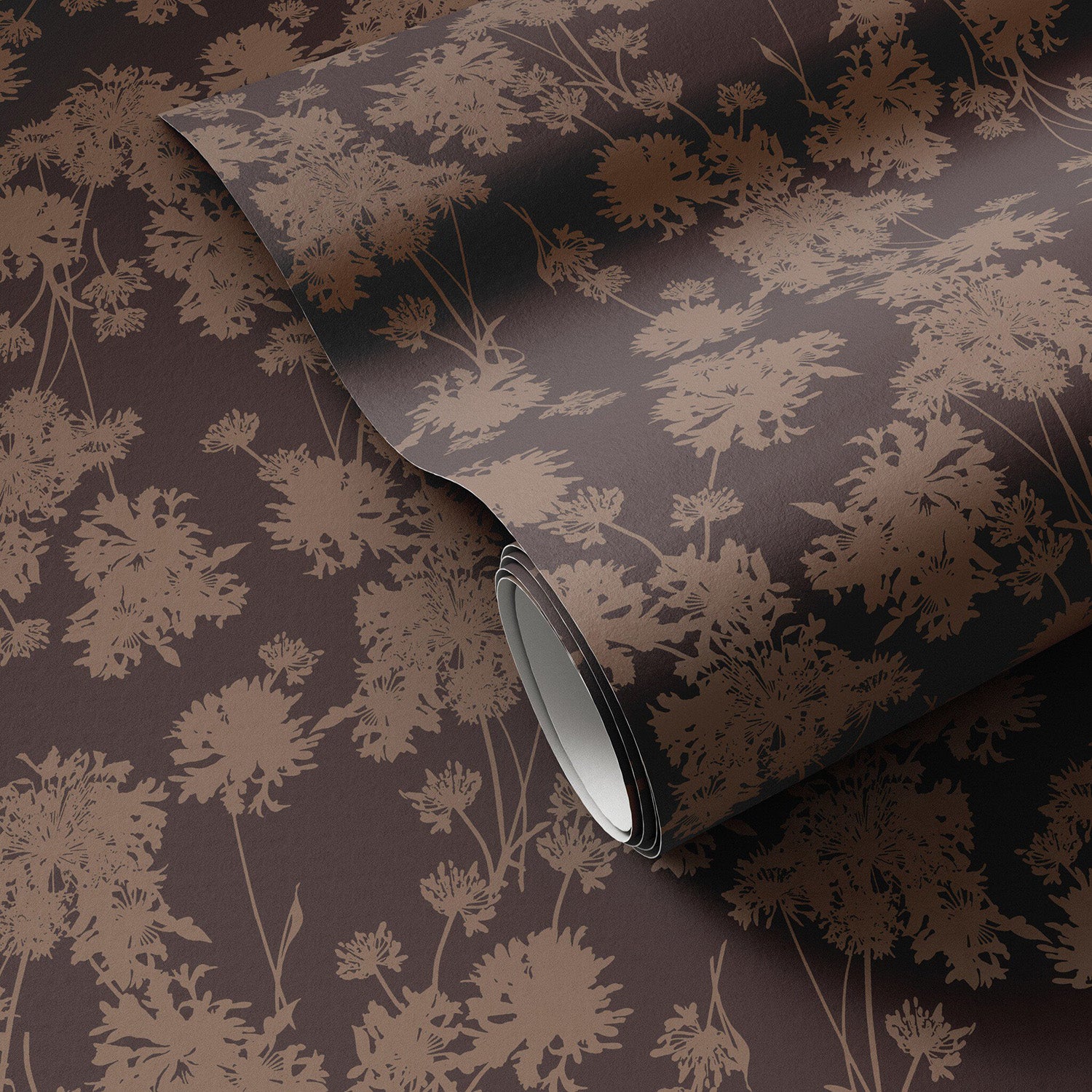 Gold Rush Art Co. x Four Hands Flora Black & Tan I Wallpaper