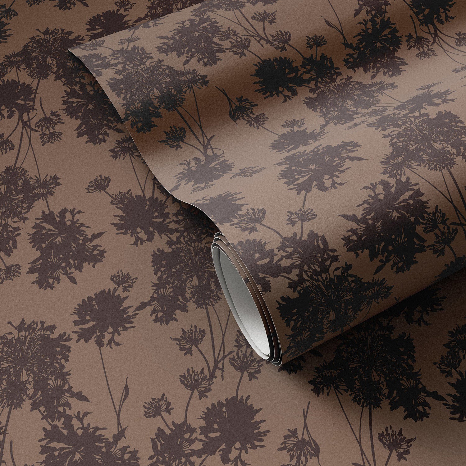 Gold Rush Art Co. x Four Hands Flora Black & Tan II Wallpaper