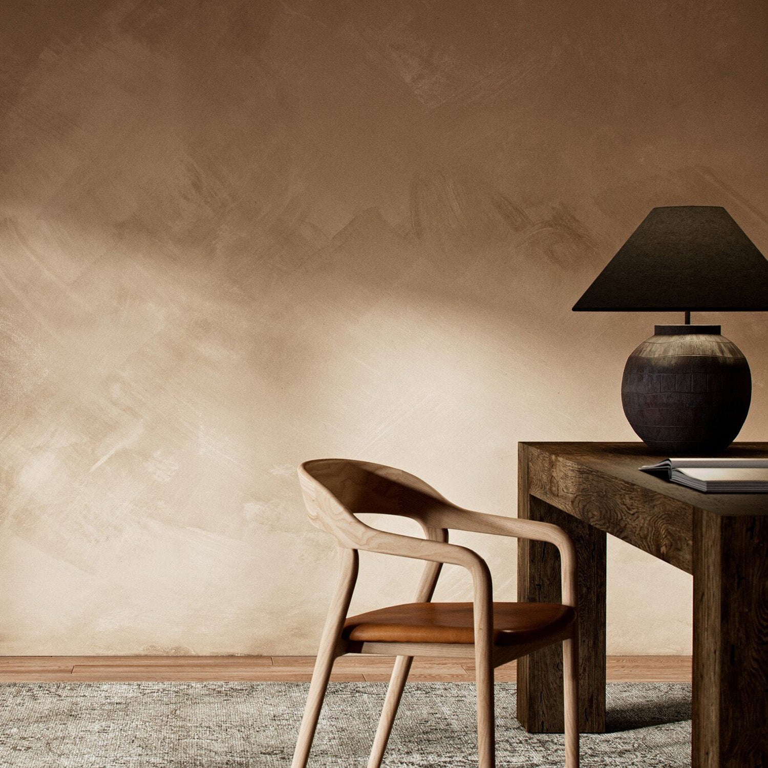 FH Art Studio Limewash Mural Sesame Wallpaper