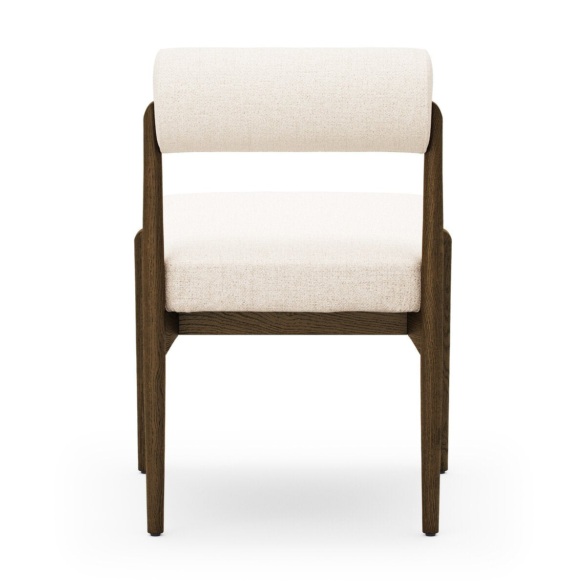 Four Hands Jazelle Dover Crescent Dining Chair Set of 2 on tan ash, back view