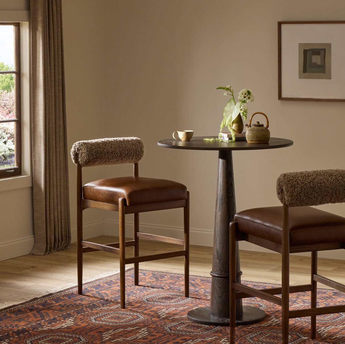 Four Hands Jazelle Havana Brown Bar Stool