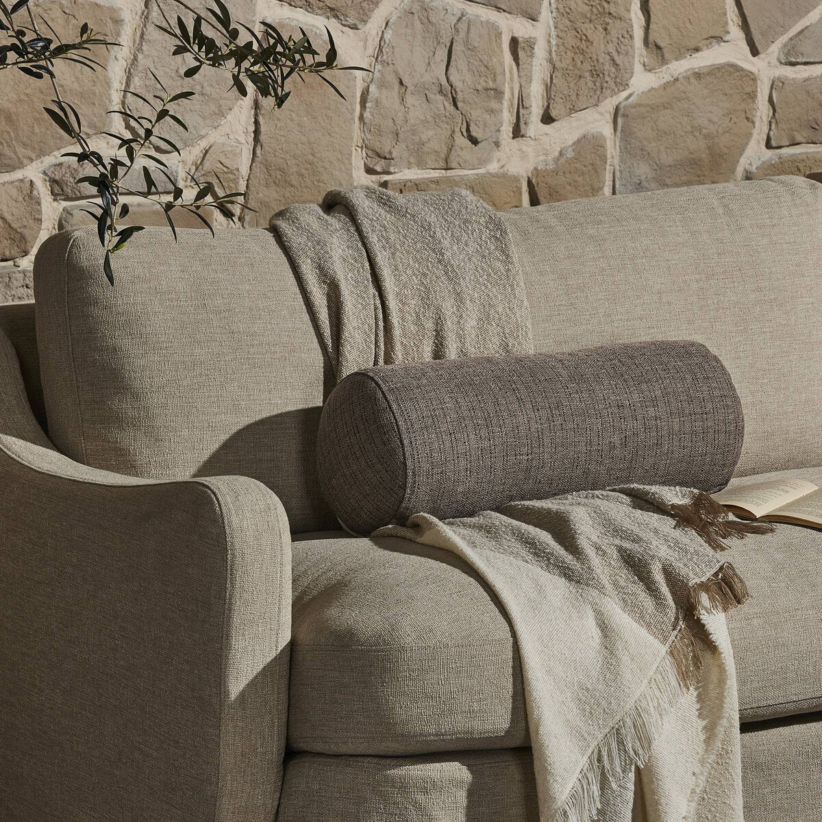 Four Hands Hargrove Outdoor Bolster Pillow - Final Sale