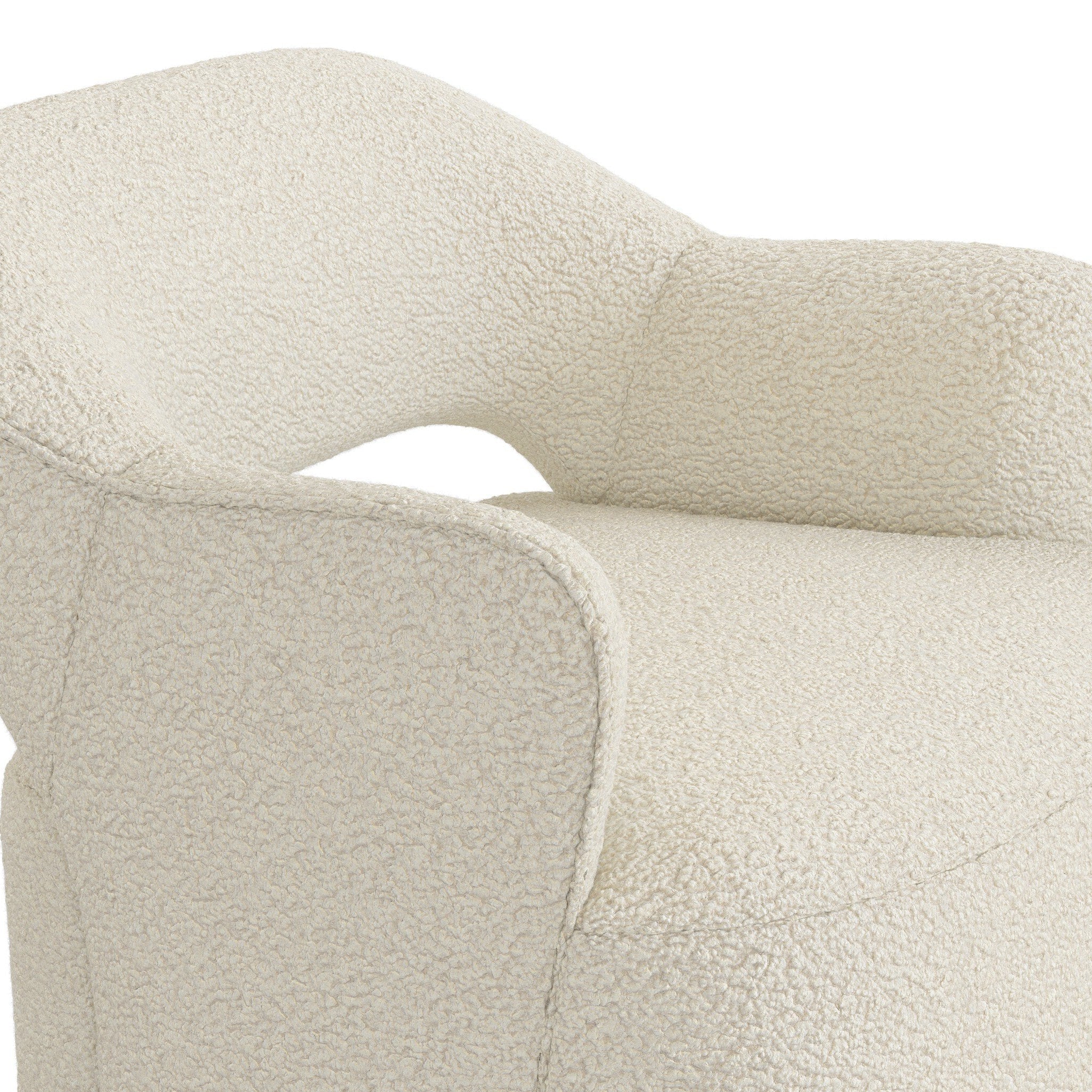 Four Hands Blythe Sheepskin Natural Swivel Chair detail view 2