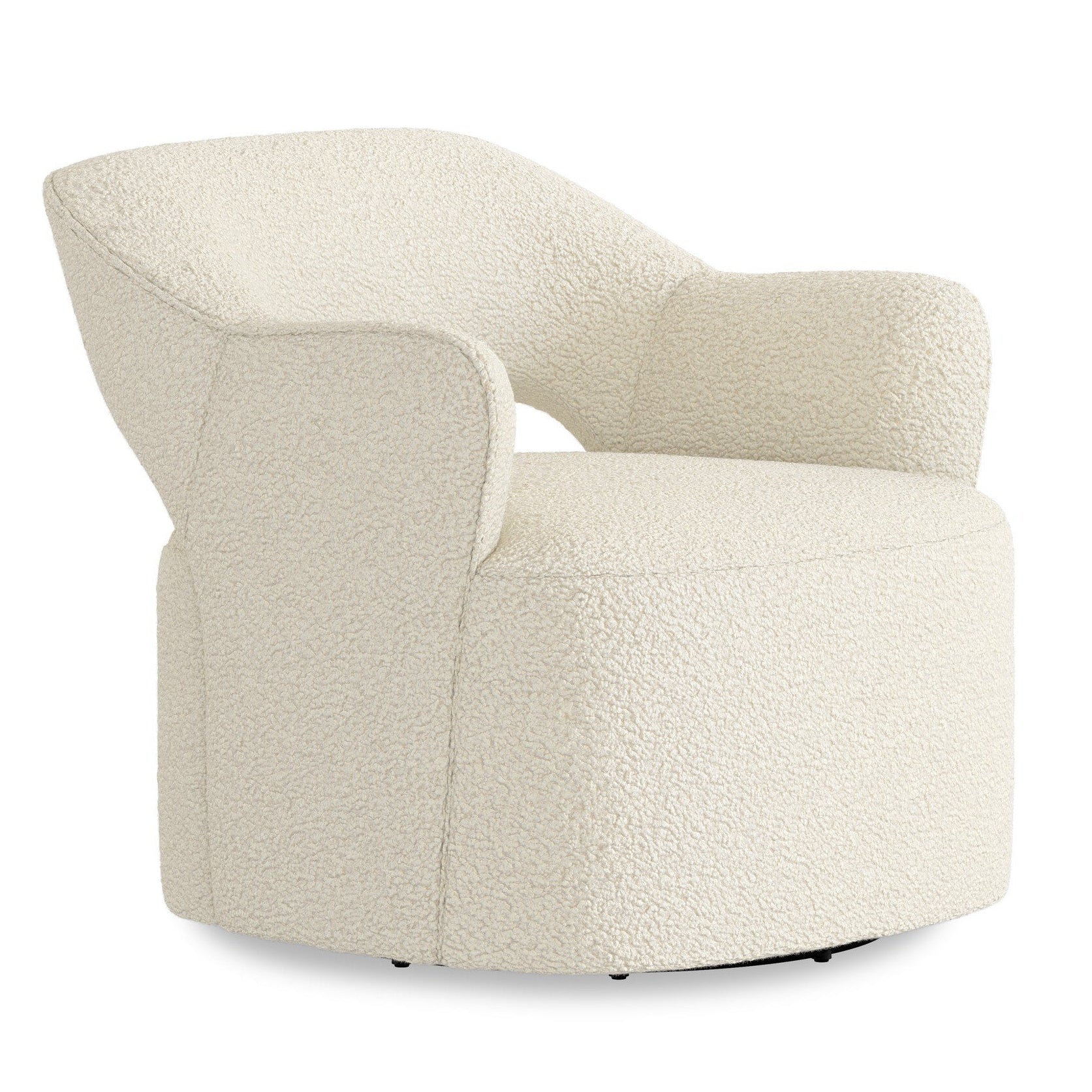 Four Hands Blythe Sheepskin Natural Swivel Chair styled view