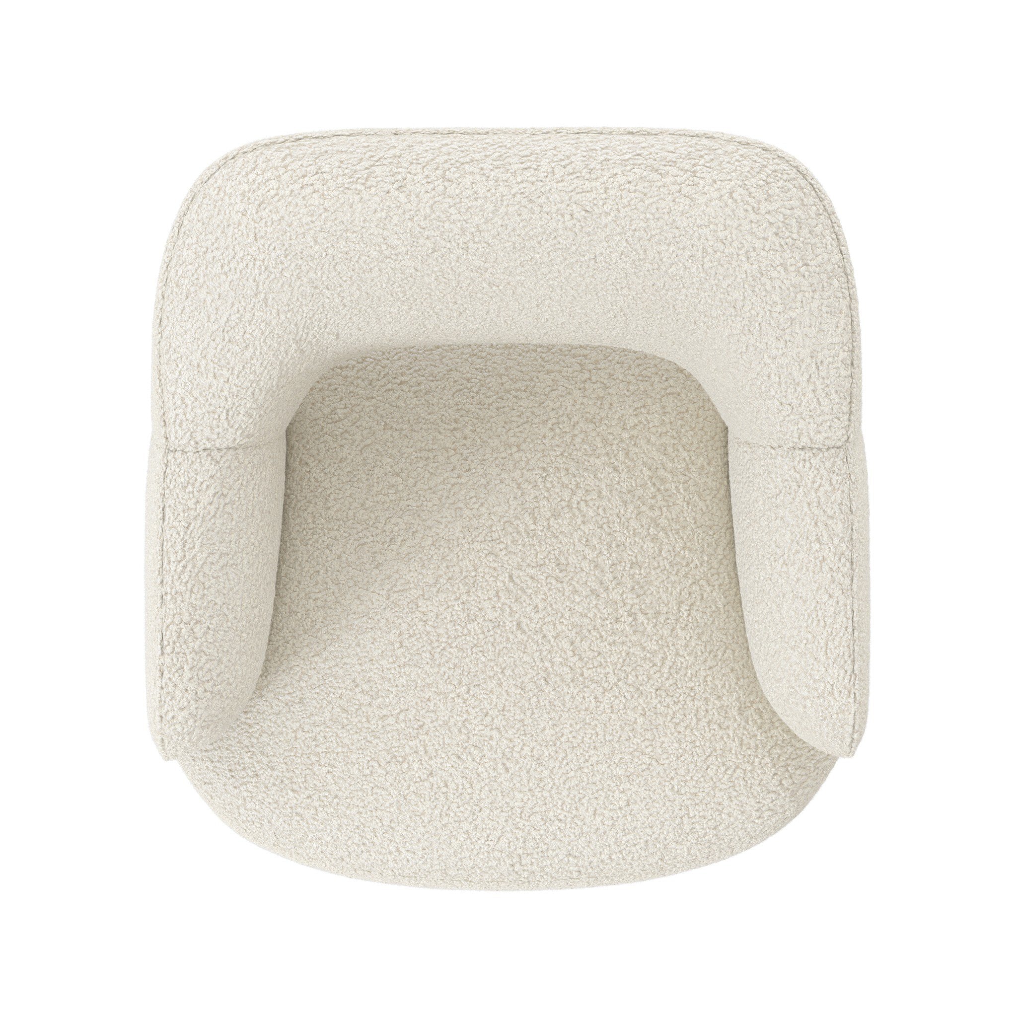Four Hands Blythe Sheepskin Natural Swivel Chair top view