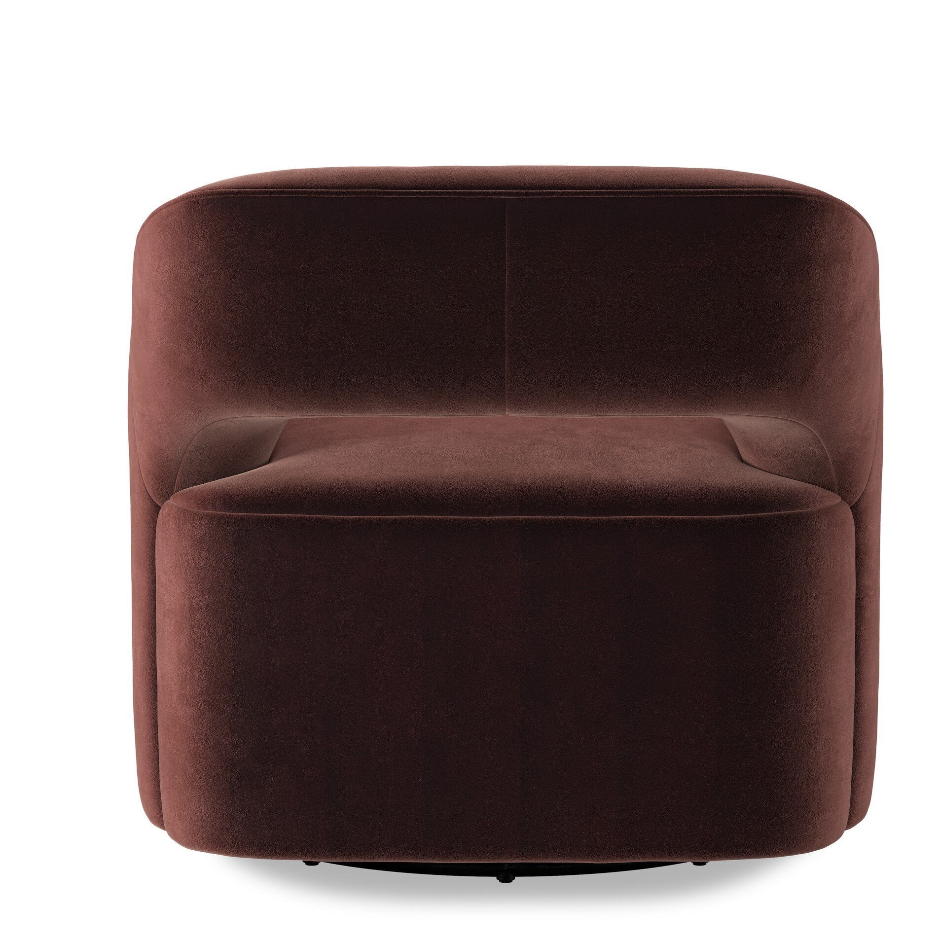 Four Hands Blythe Surrey Plum Swivel Chair back view