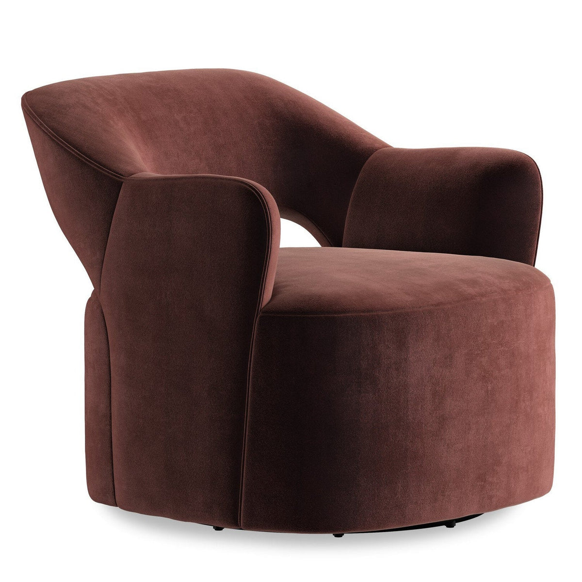 Four Hands Blythe Surrey Plum Swivel Chair styled view