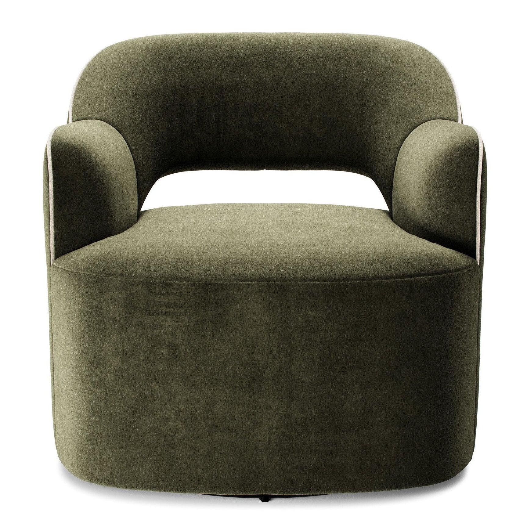 Four Hands Blythe Surrey Olive Swivel Chair front view
