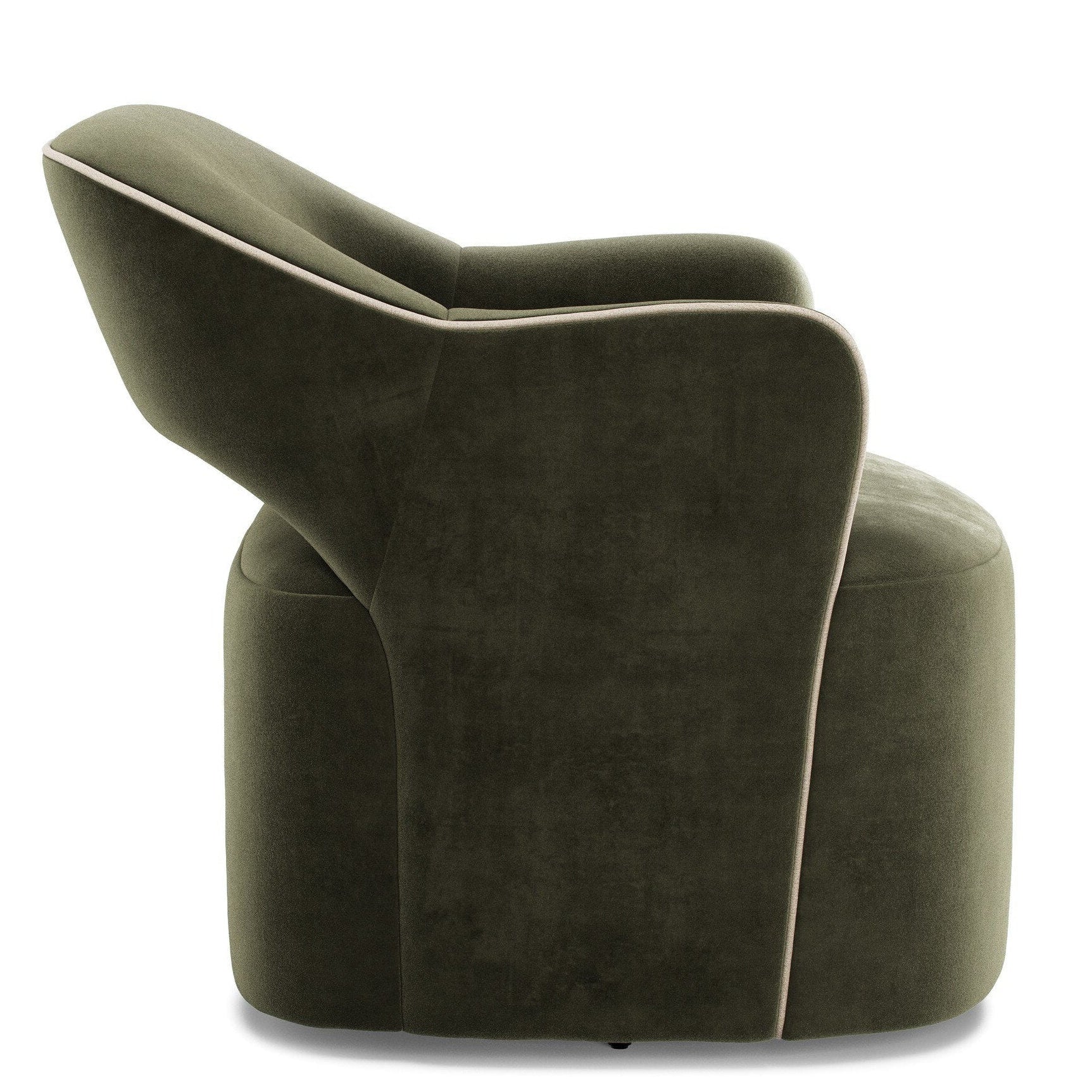 Four Hands Blythe Surrey Olive Swivel Chair side view
