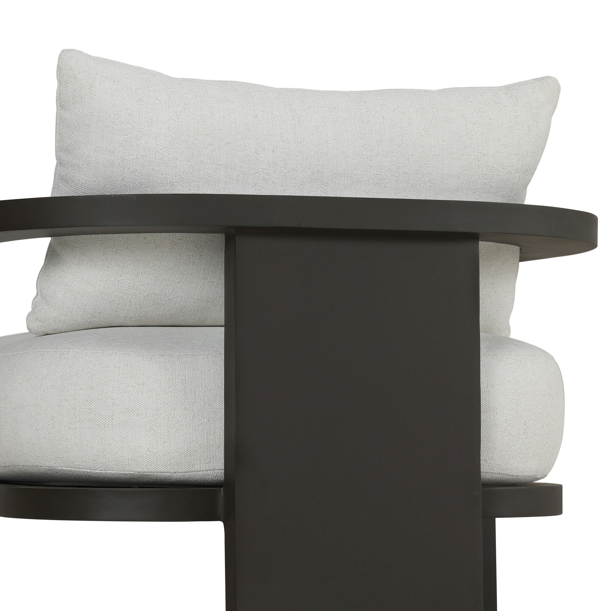 Four Hands Tahana Alessi Linen Metal Outdoor Chair detail view 7