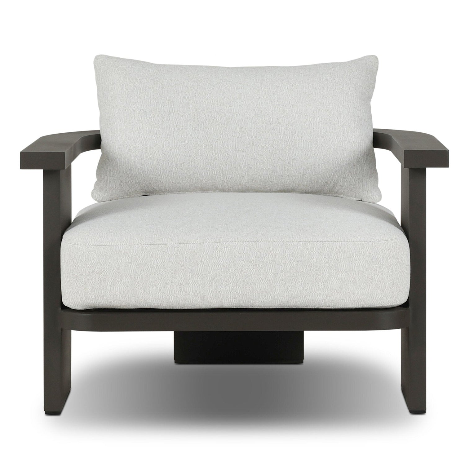 Four Hands Tahana Alessi Linen Metal Outdoor Chair front view