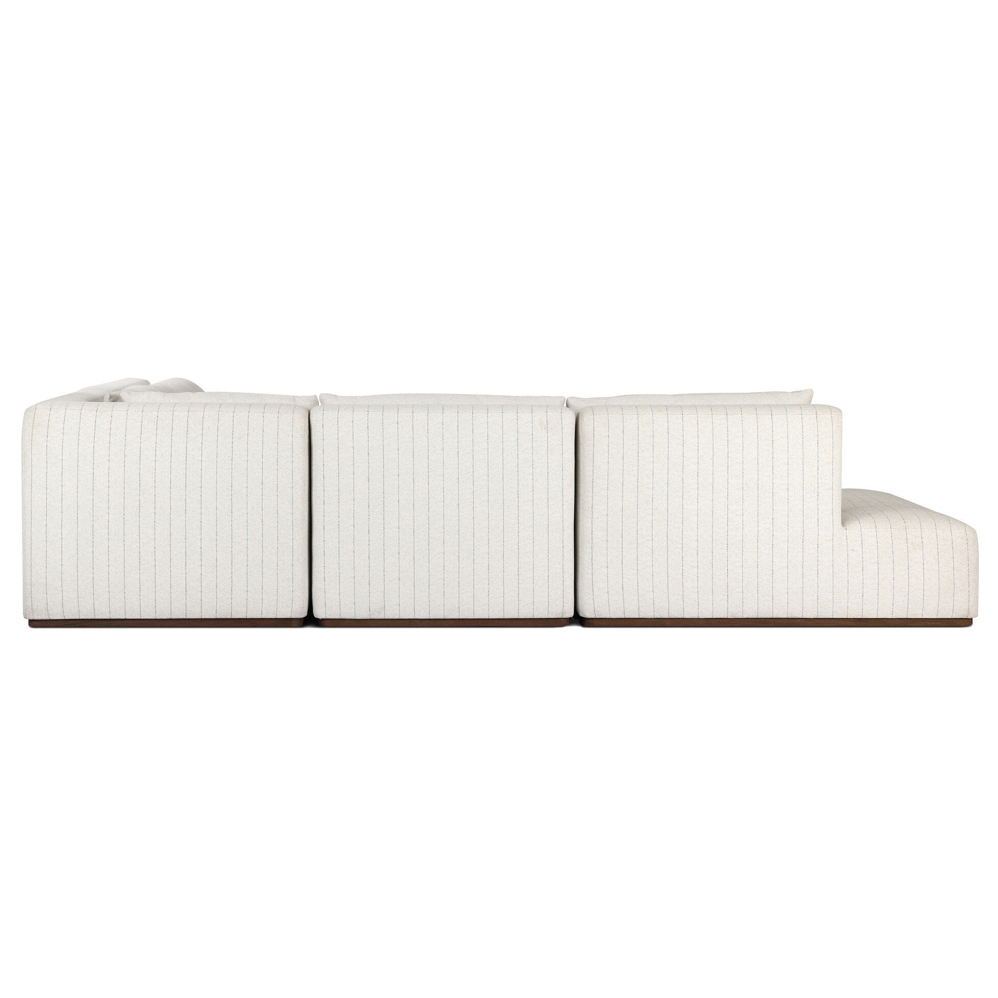 Four Hands Adler Amalfi Natural 4 Piece Outdoor Sectional Sofa back view